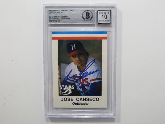 JOSE CANSECO SIGNED BGS BAS SLAB HUNTSVILLE STARS AAMER Sports CARD Auto 10