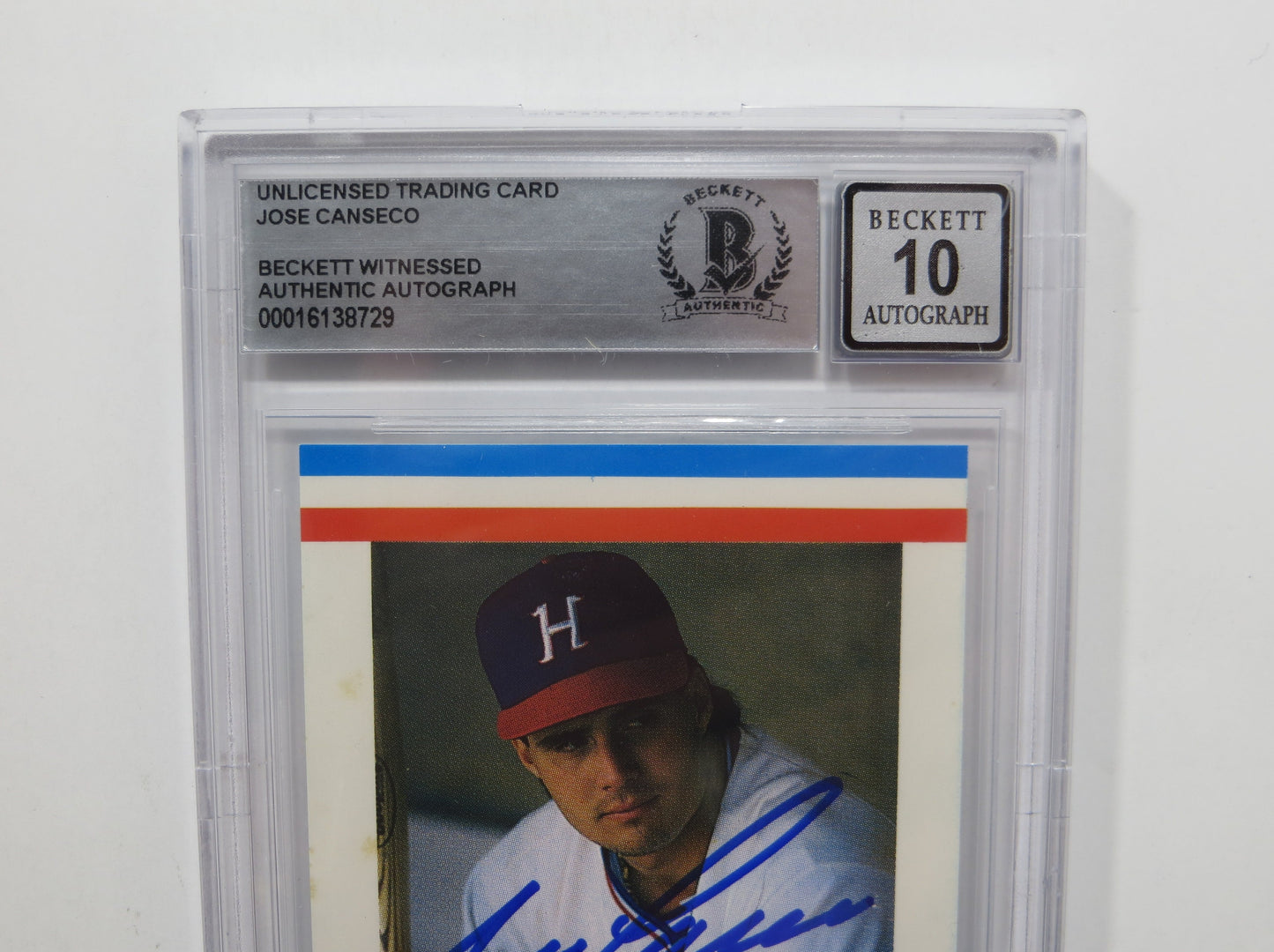 JOSE CANSECO SIGNED BGS BAS SLAB HUNTSVILLE STARS AAMER Sports CARD Auto 10