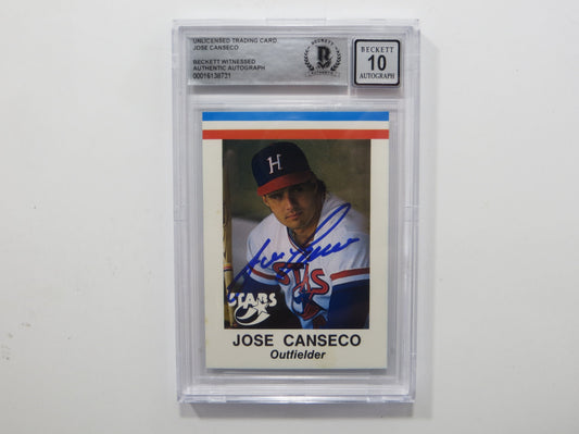 JOSE CANSECO SIGNED BGS BAS SLAB HUNTSVILLE STARS AAMER Sports CARD Auto 10