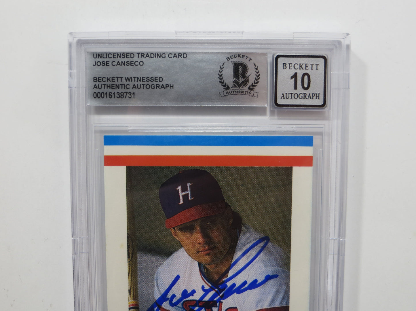 JOSE CANSECO SIGNED BGS BAS SLAB HUNTSVILLE STARS AAMER Sports CARD Auto 10