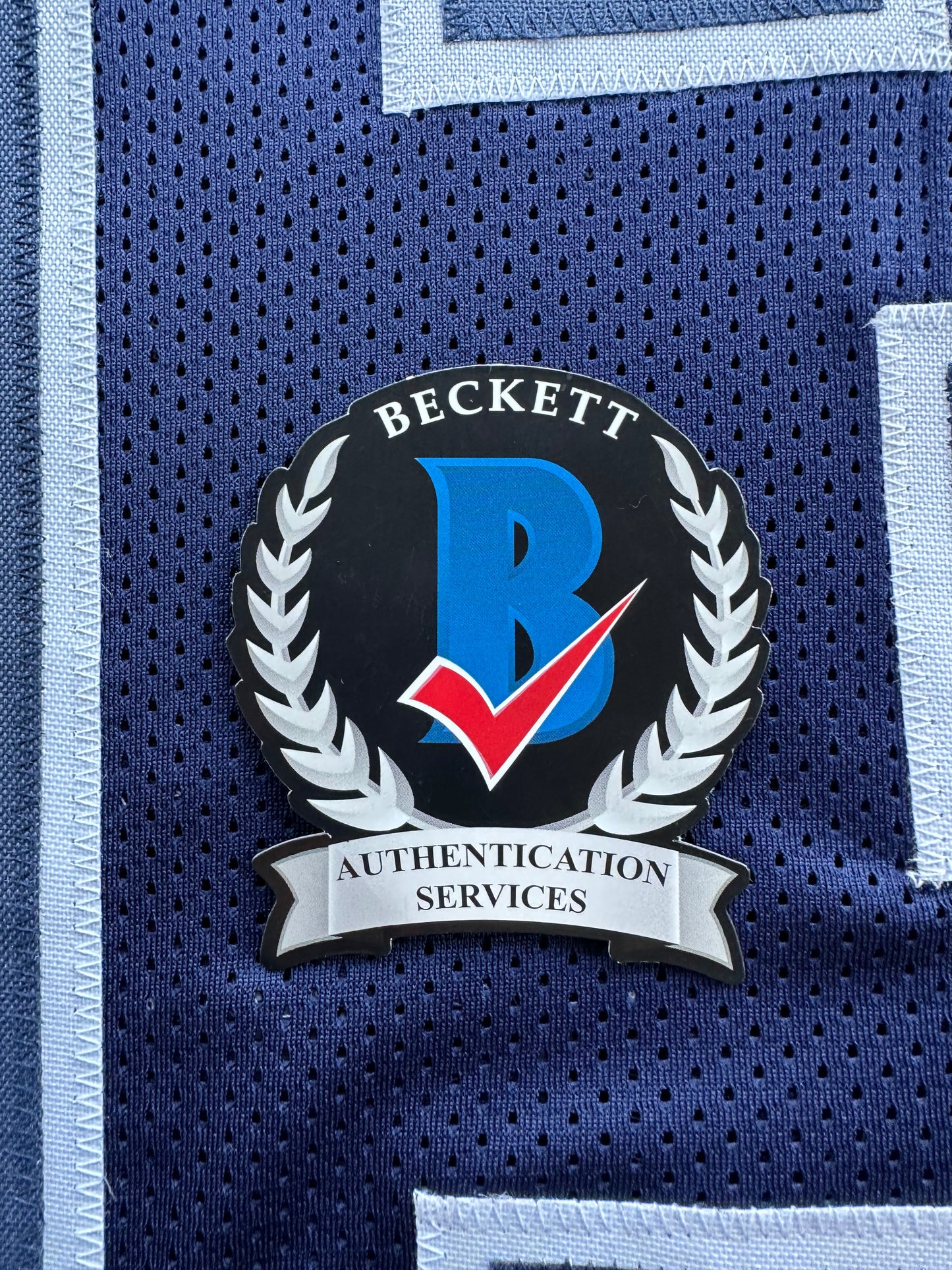 DEMARVION OVERSHOWN SIGNED BLUE JERSEY Dallas Cowboys BAS