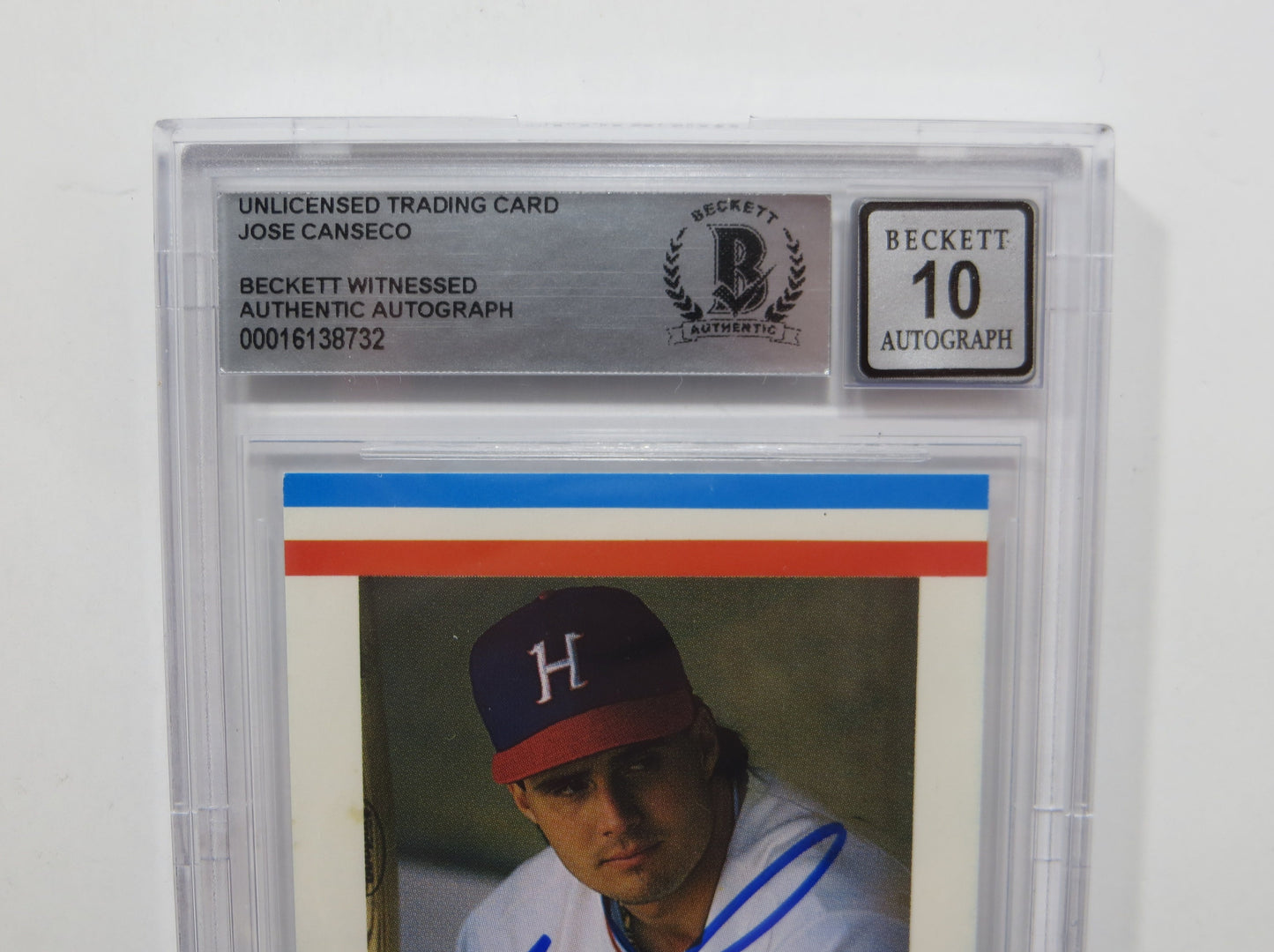 JOSE CANSECO SIGNED BGS BAS SLAB HUNTSVILLE STARS AAMER Sports CARD Auto 10