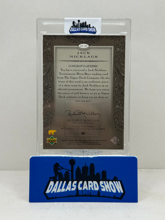 2005 Upper Deck SP Signature Golf Jack Nicklaus Authentic Fabrics Patch #AF-JN