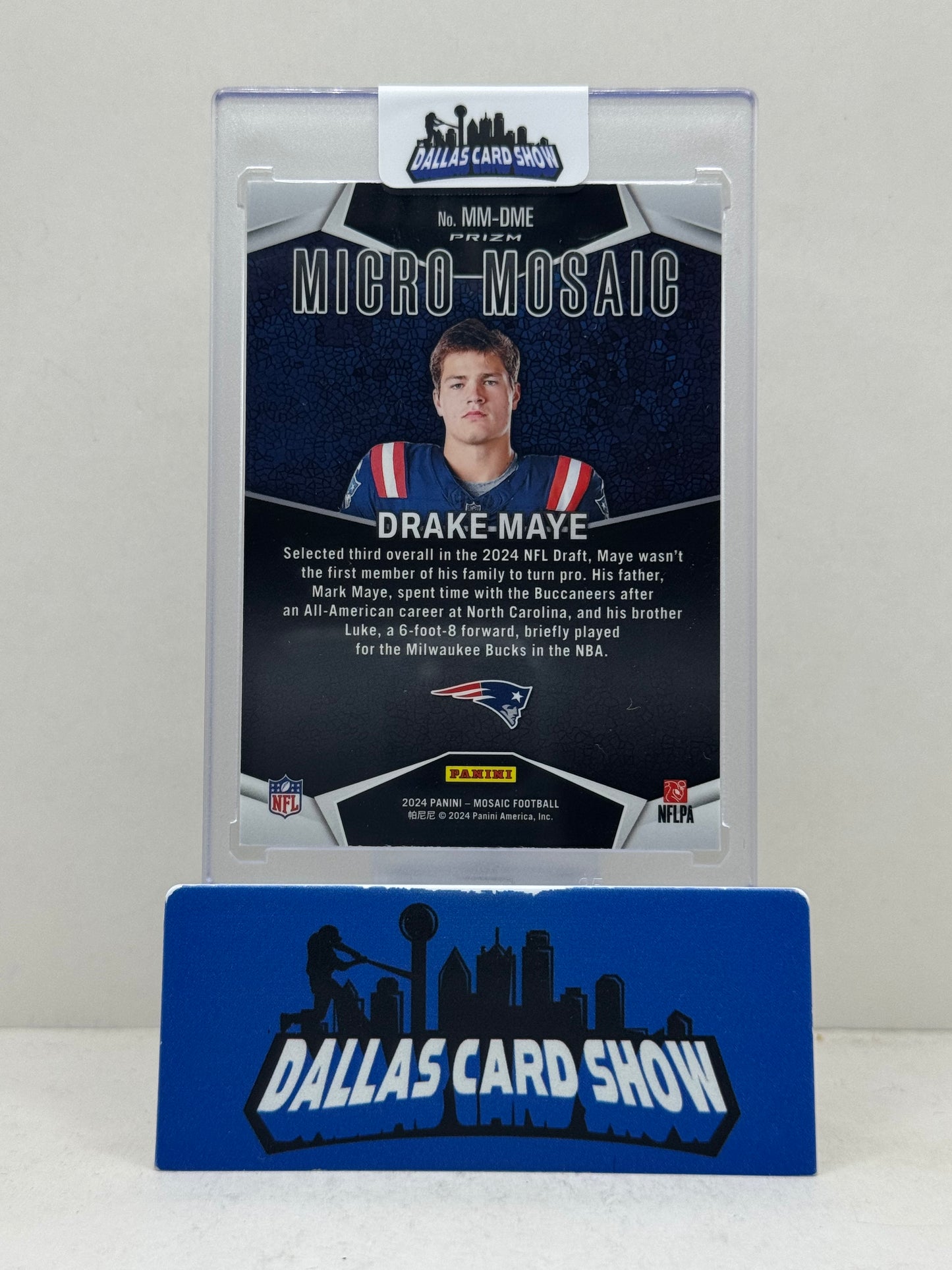 2024 Panini Mosaic #MM0DME Drake Maye Micro Mosaic Case Hit