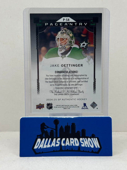 2024-25 SP Authentic Jake Oettinger Pageantry Autograph