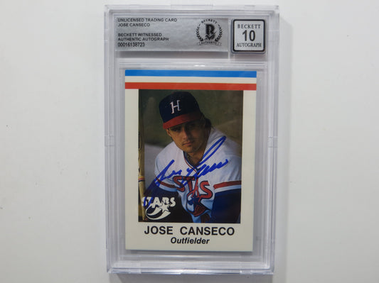 JOSE CANSECO SIGNED BGS BAS SLAB HUNTSVILLE STARS AAMER Sports CARD Auto 10