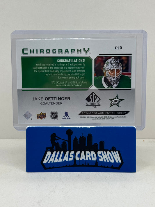 2024-25 Upper Deck SP Authentic #C-JO Jake Oettinger Chirography Autograph