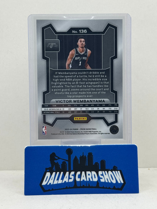 2023 Panini Prizm #136 Victor Wembanyama Rookie RC