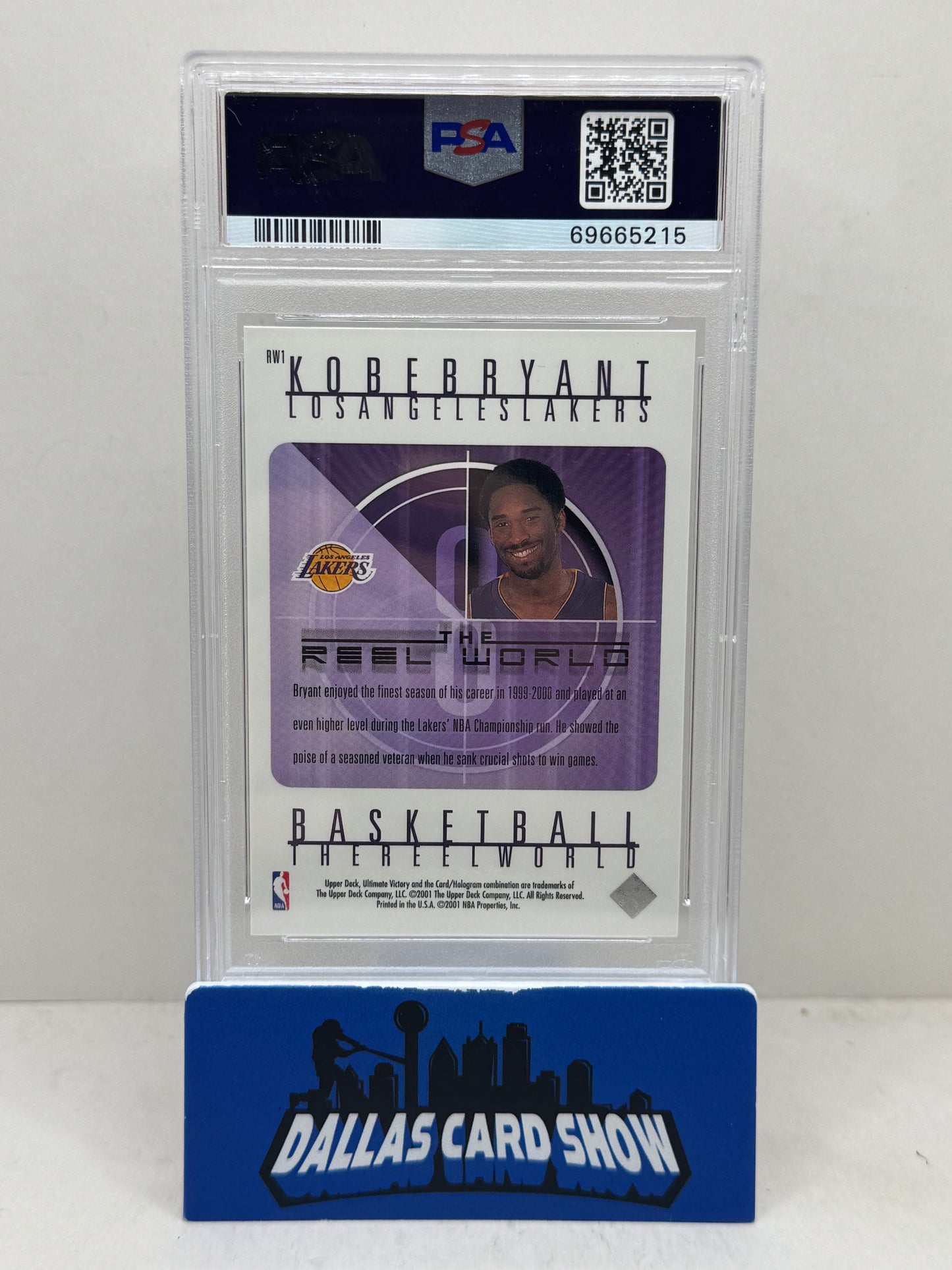 2000 Ultimate Victory #RW1 Kobe Bryant The Reel World PSA 8