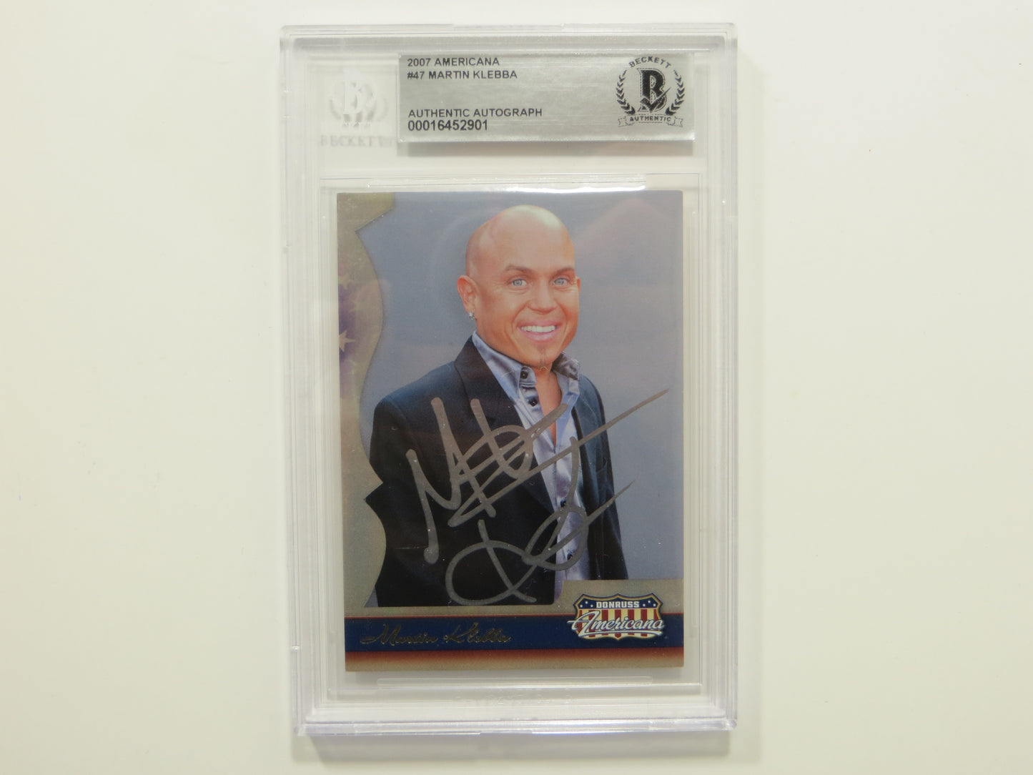 MARTIN KLEBBA SIGNED BGS BAS SLAB 2007 AMERICANA #47 Pirates of the Caribbean