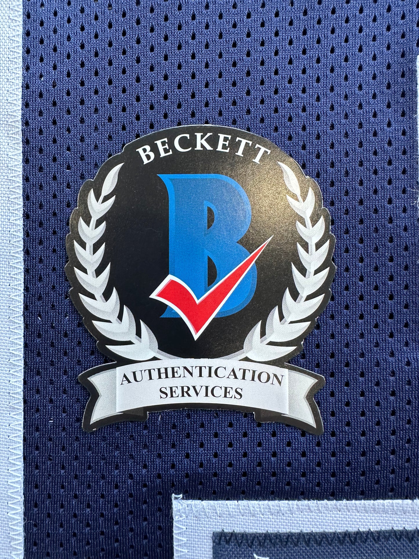 DEMARVION OVERSHOWN SIGNED BLUE JERSEY Dallas Cowboys BAS