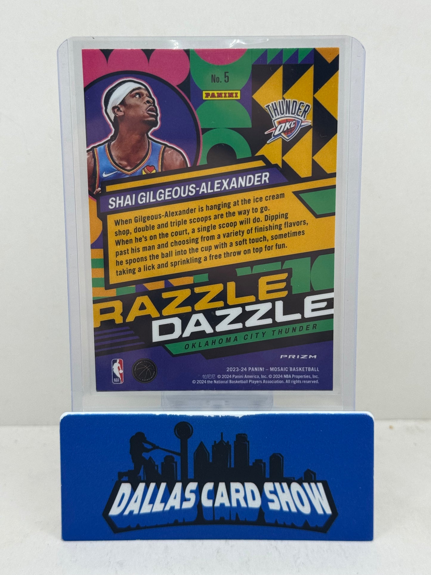 2023-24 Panini Mosaic #5 Shai Gilgeous-Alexander Razzle Dazzle