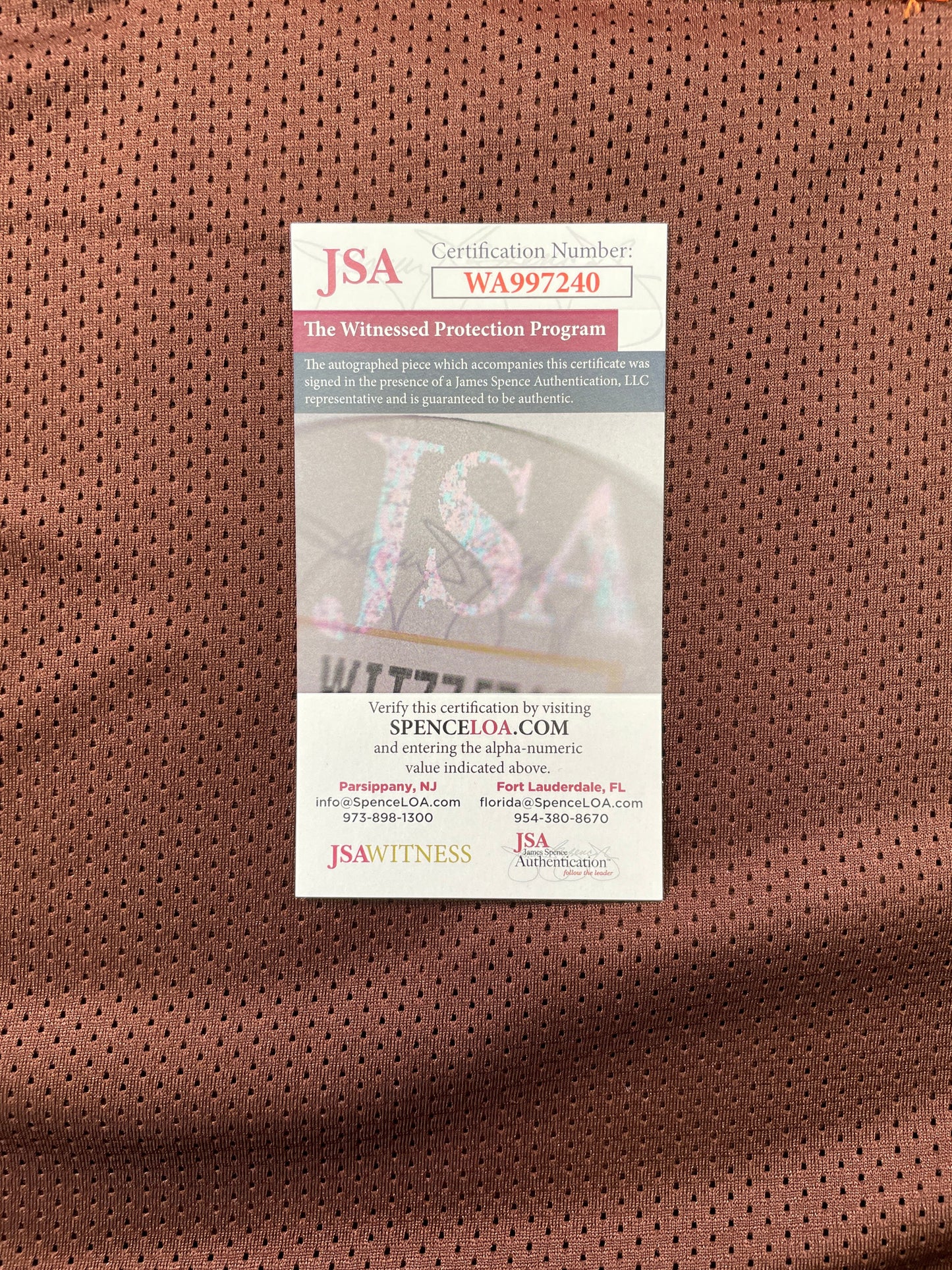 JOHNNY MANZIEL CLEVELAND BROWN SIGNED BROWN JERSEY w/Cleveland Sucks JSA