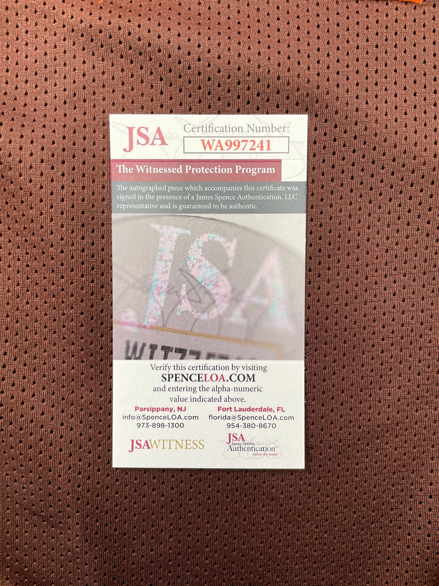 JOHNNY MANZIEL CLEVELAND BROWN SIGNED BROWN JERSEY w/Cleveland Sucks JSA