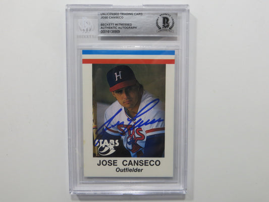 JOSE CANSECO SIGNED BGS BAS SLAB HUNTSVILLE STARS AAMER Sports CARD Auto 10