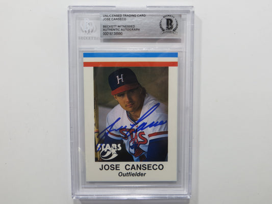 JOSE CANSECO SIGNED BGS BAS SLAB HUNTSVILLE STARS AAMER Sports CARD Auto