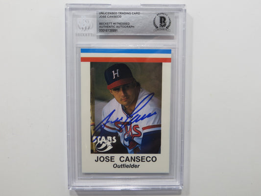 JOSE CANSECO SIGNED BGS BAS SLAB HUNTSVILLE STARS AAMER Sports CARD Auto