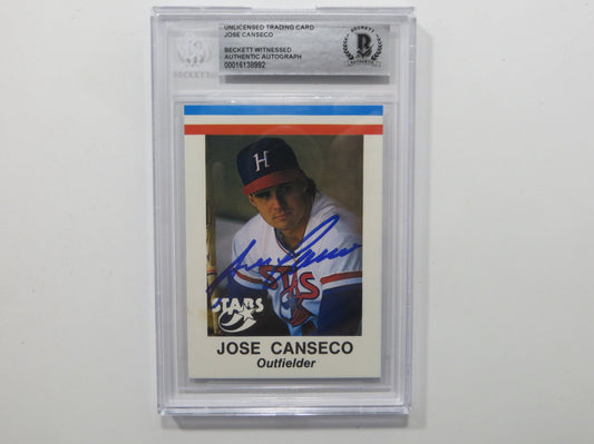 JOSE CANSECO SIGNED BGS BAS SLAB HUNTSVILLE STARS AAMER Sports CARD Auto