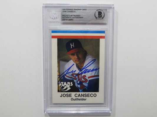 JOSE CANSECO SIGNED BGS BAS SLAB HUNTSVILLE STARS AAMER Sports CARD Auto