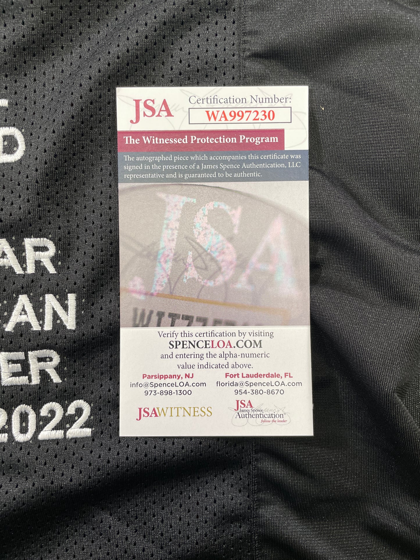 JOHNNY MANZIEL BLACK TEXAS A&M SIGNED STAT JERSEY w/"Johnny Fuckin Football" JSA