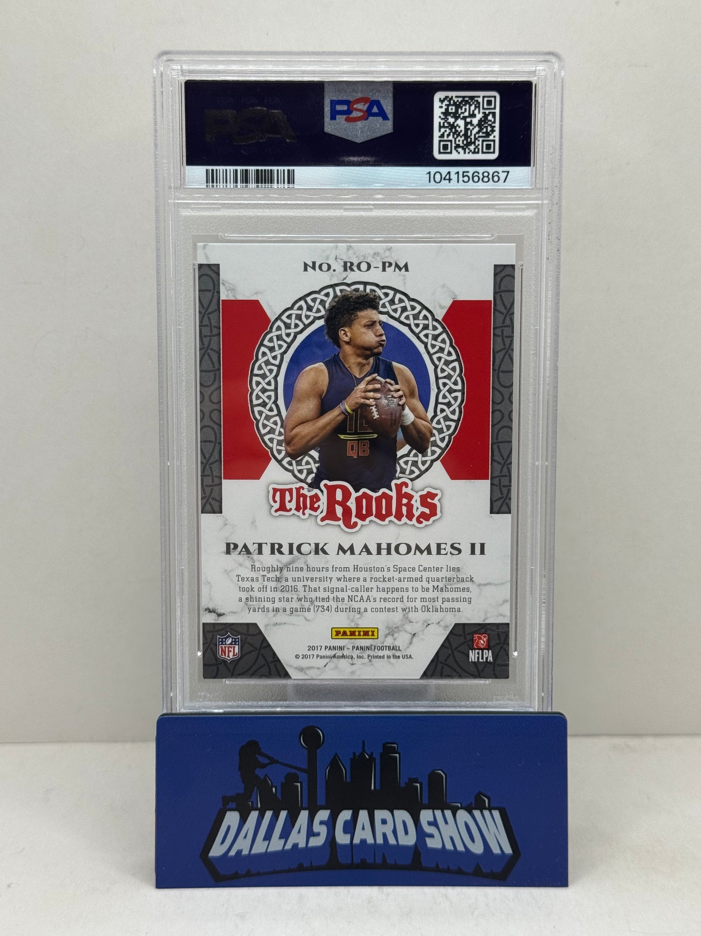 2017 Panini The Rooks #RO-PM Patrick Mahomes Rookie RC PSA 9