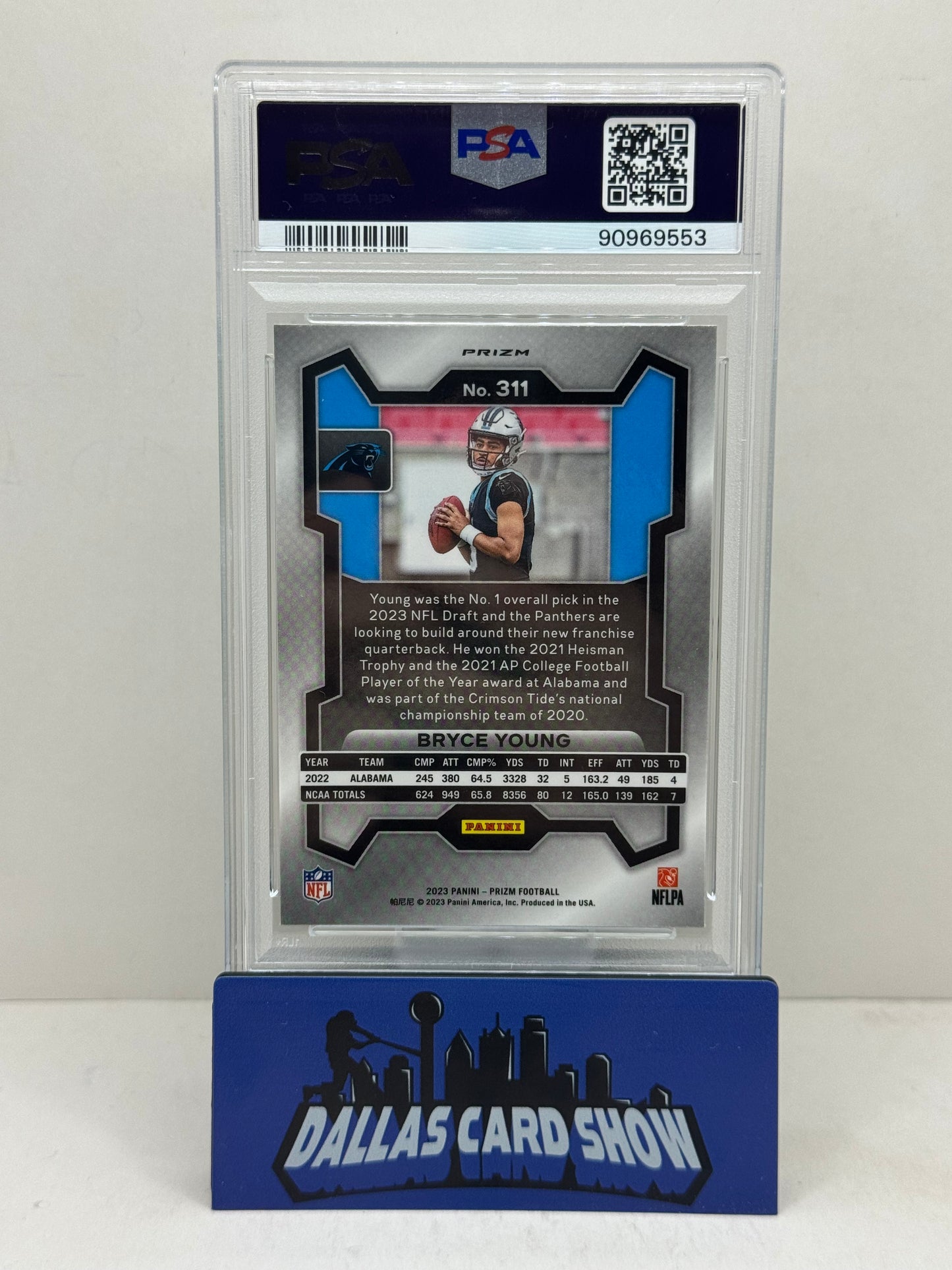 2023 Panini Prizm #311 Bryce Young Neon Green Pulsar Rookie RC PSA 10