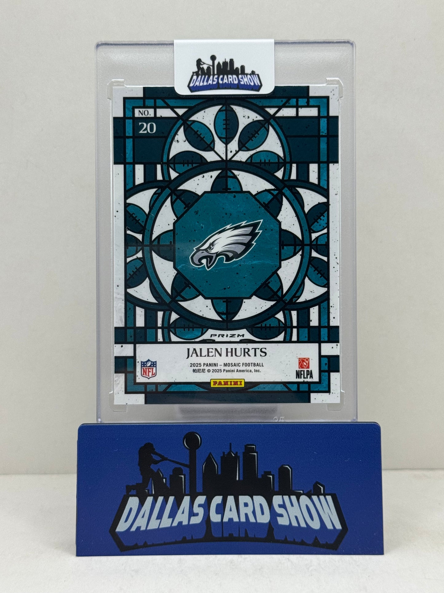 2025 Panini Mosaic #20 Jalen Hurts Stained Glass Case Hit SSP