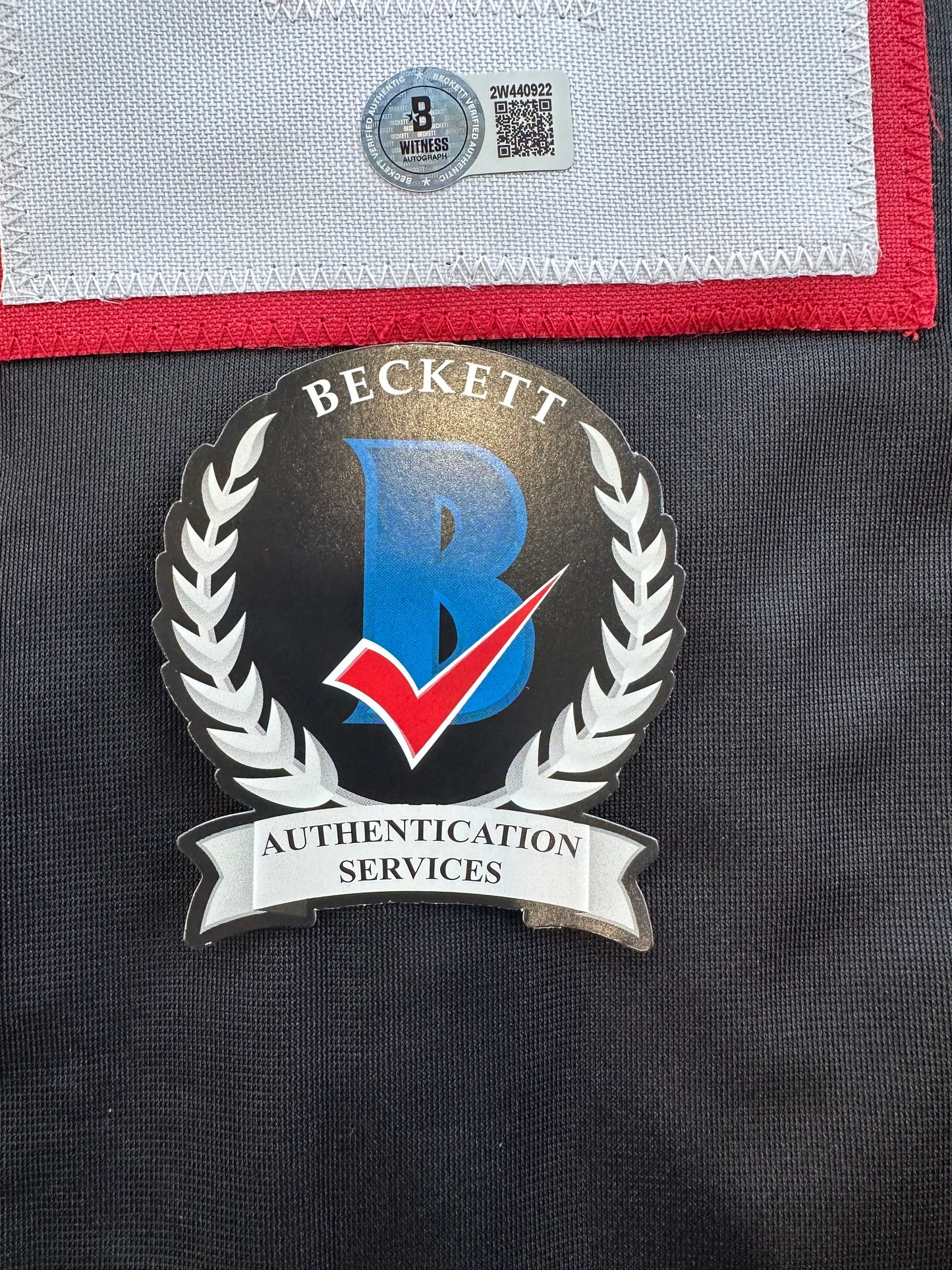 JACE JUNG SIGNED BLACK TEXAS TECH JERSEY BAS