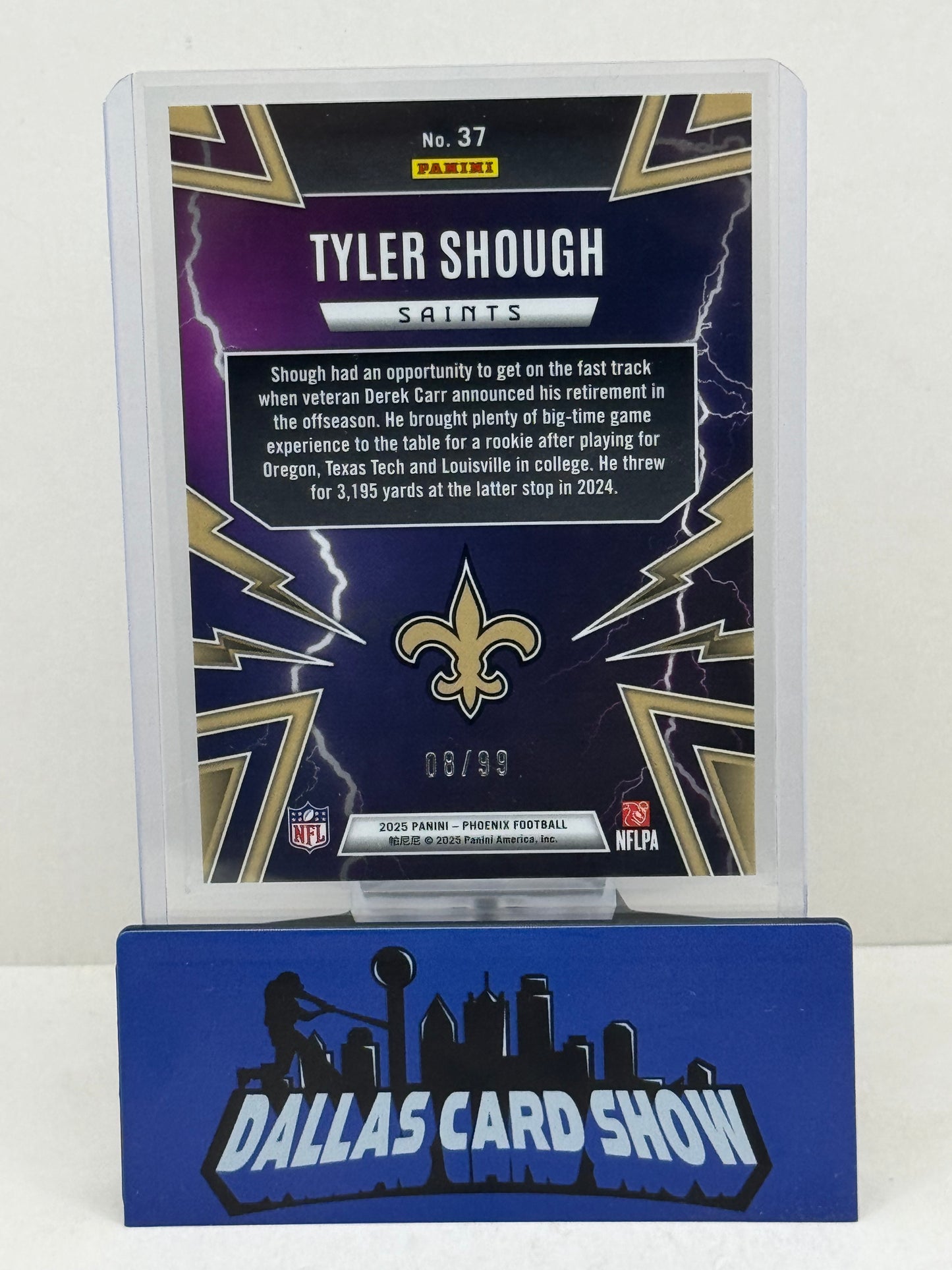 2025 Panini Phoenix #37 Tyler Shough Thunderbirds Raywave /99 Saints