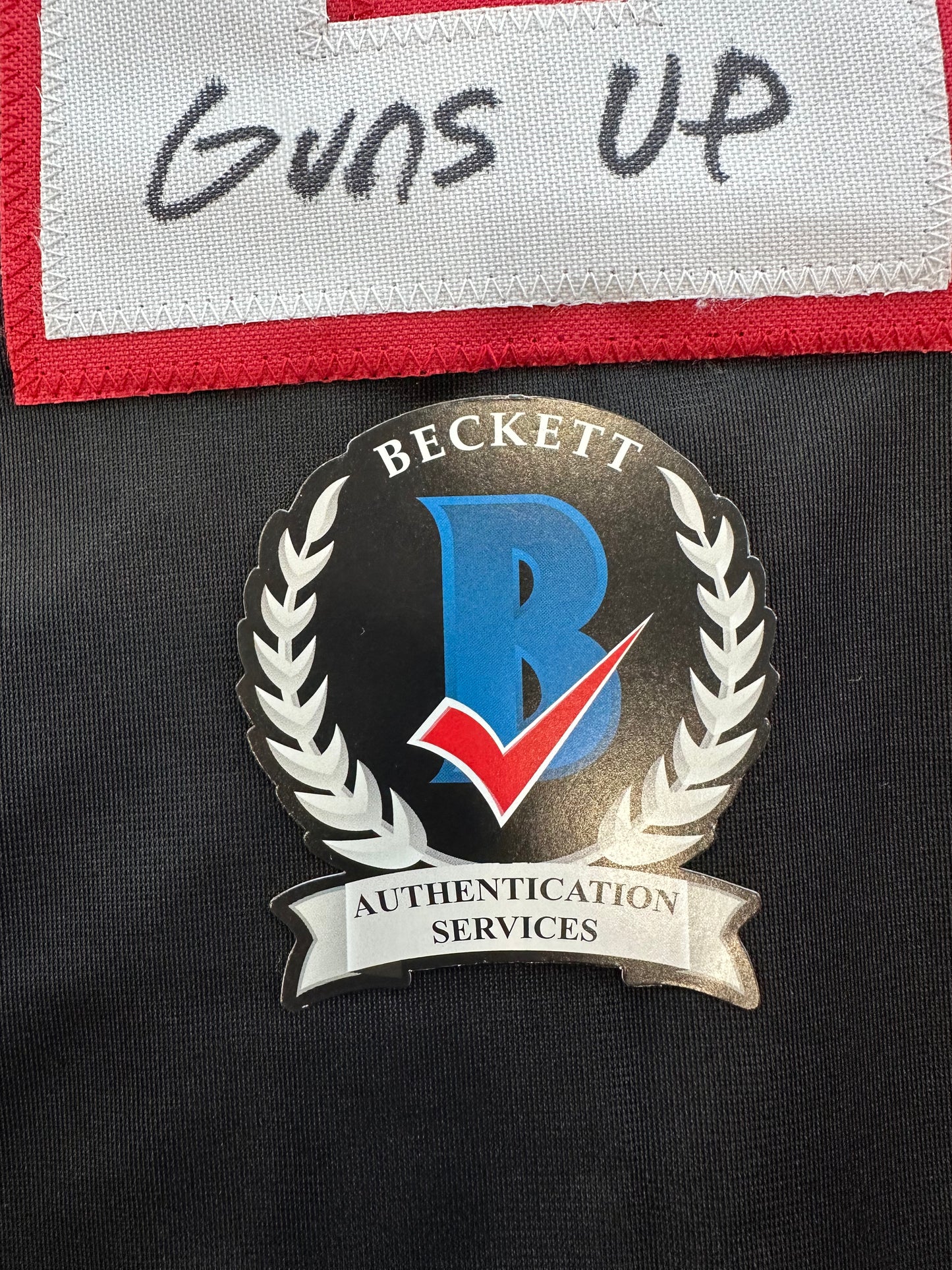 JACE JUNG SIGNED BLACK TEXAS TECH JERSEY Tigers w/ "Guns Up" BAS