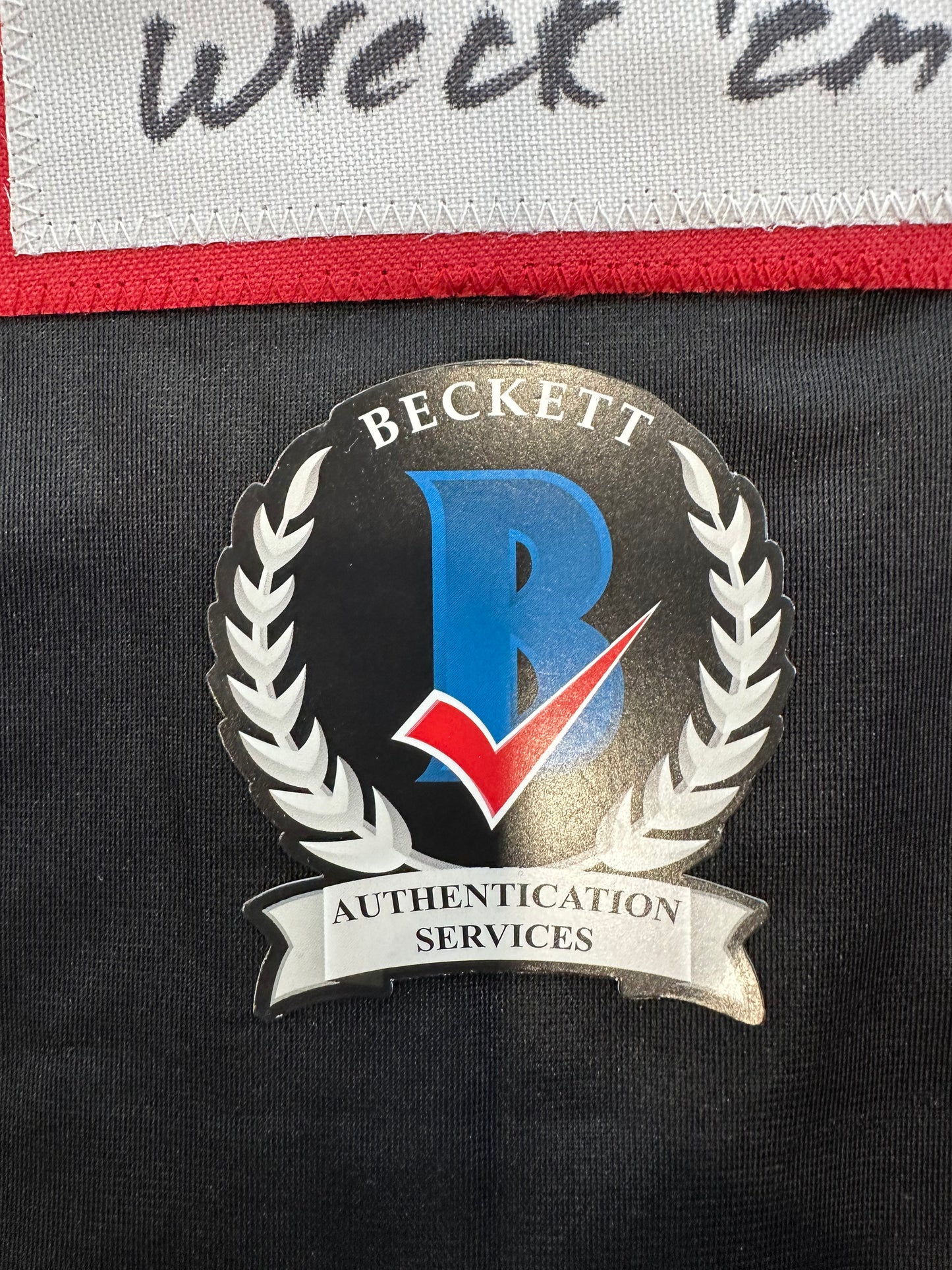 JACE JUNG SIGNED BLACK TEXAS TECH JERSEY w/ "Wreck 'Em" Tigers BAS