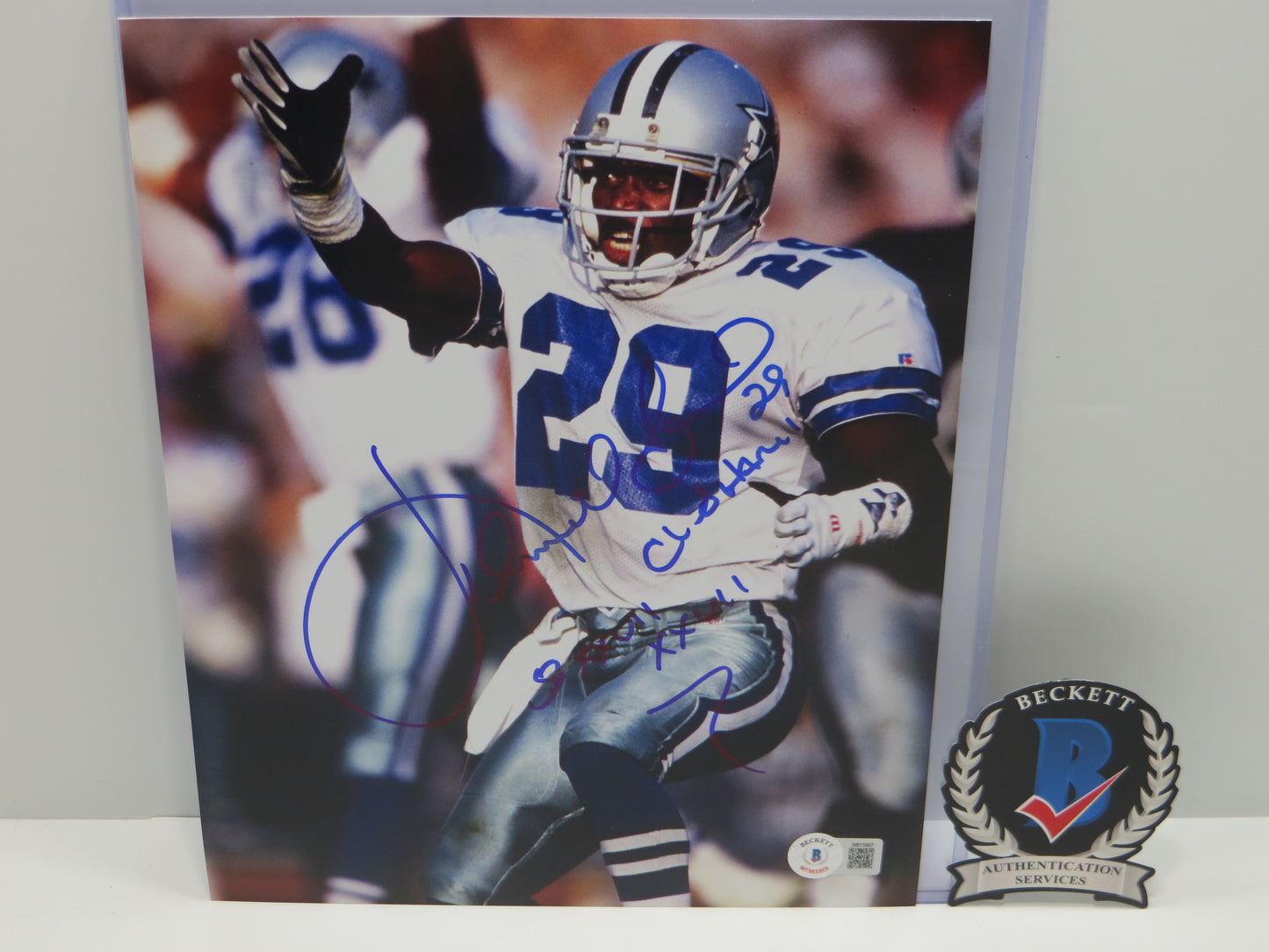 KENNY KENNETH GANT DALLAS COWBOYS SIGNED 8x10 PHOTO w/INSCs BAS COA