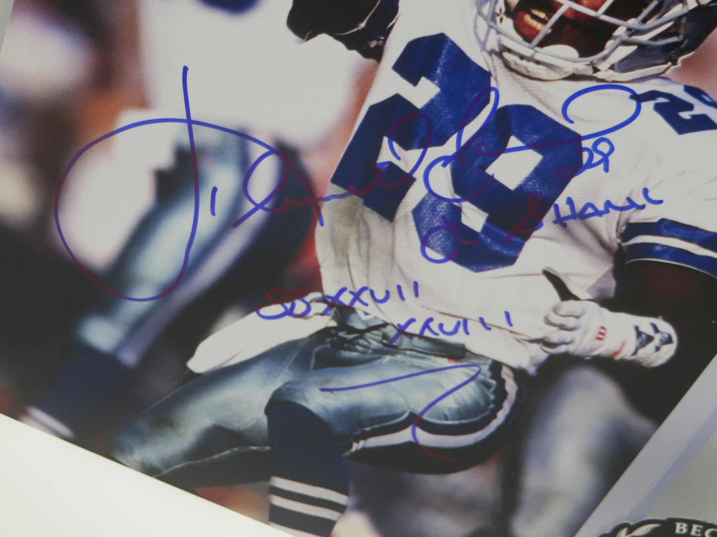 KENNY KENNETH GANT DALLAS COWBOYS SIGNED 8x10 PHOTO w/INSCs BAS COA