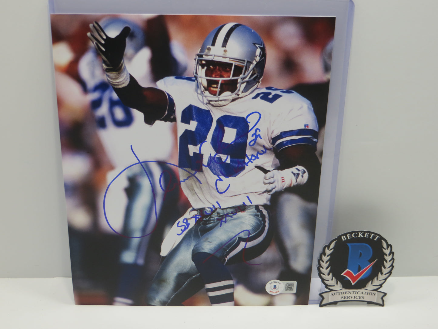 KENNY KENNETH GANT DALLAS COWBOYS SIGNED 8x10 PHOTO w/INSCs BAS COA
