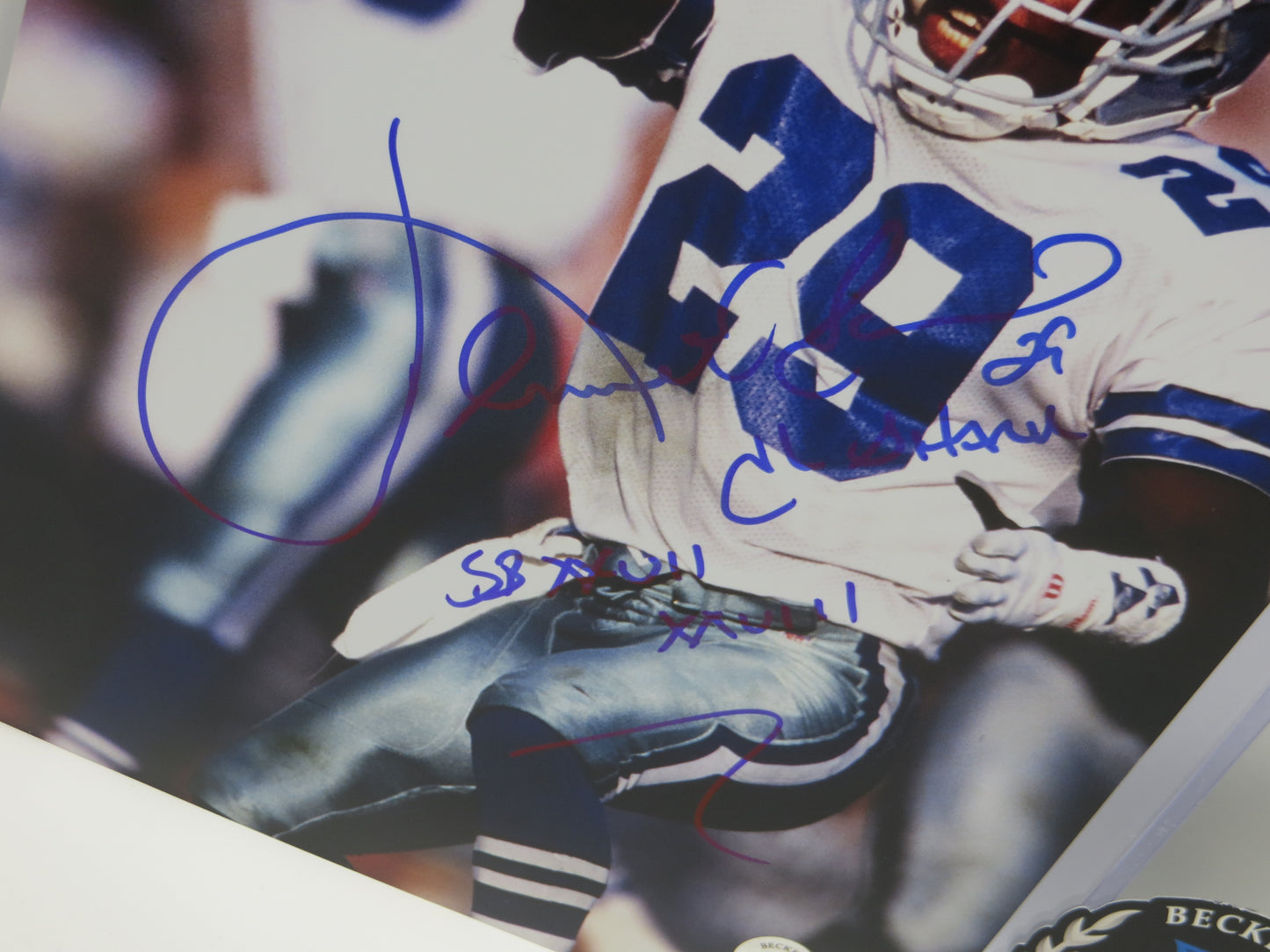 KENNY KENNETH GANT DALLAS COWBOYS SIGNED 8x10 PHOTO w/INSCs BAS COA