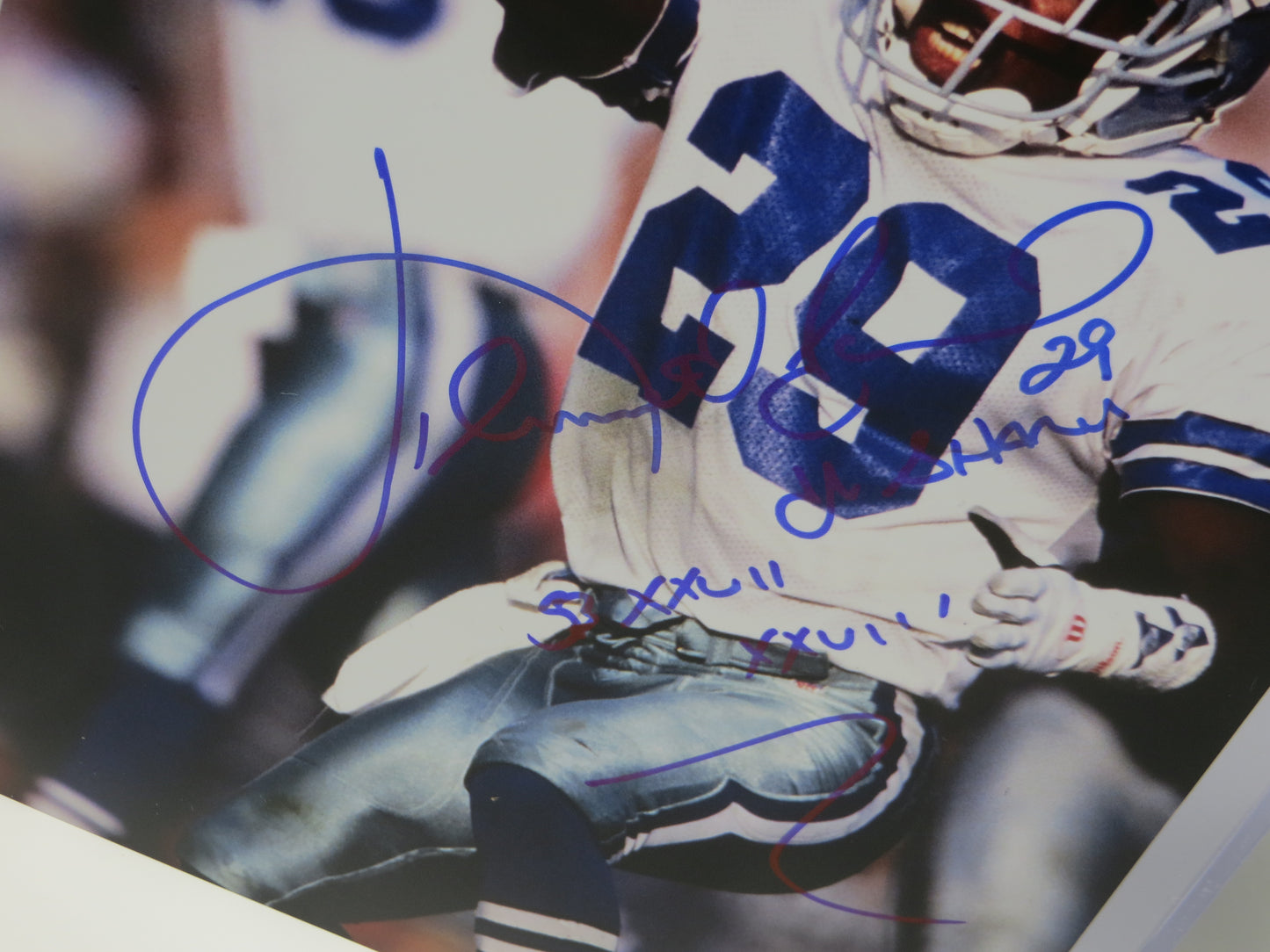 KENNY KENNETH GANT DALLAS COWBOYS SIGNED 8x10 PHOTO w/INSCs BAS COA