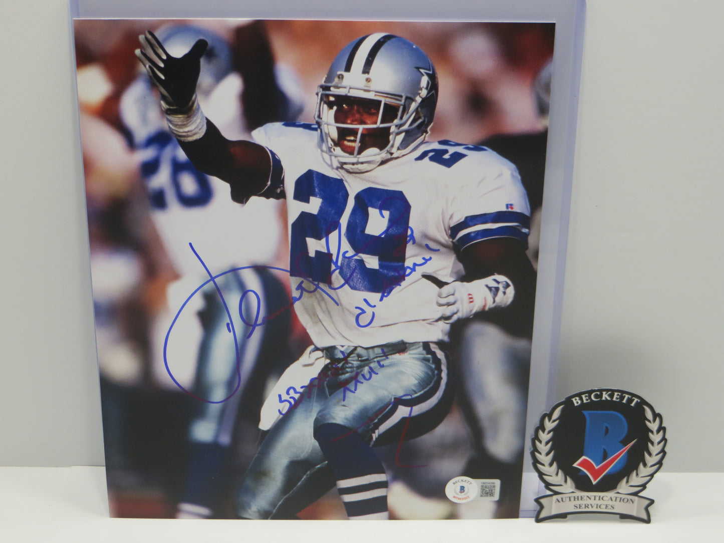 KENNY KENNETH GANT DALLAS COWBOYS SIGNED 8x10 PHOTO w/INSCs BAS COA