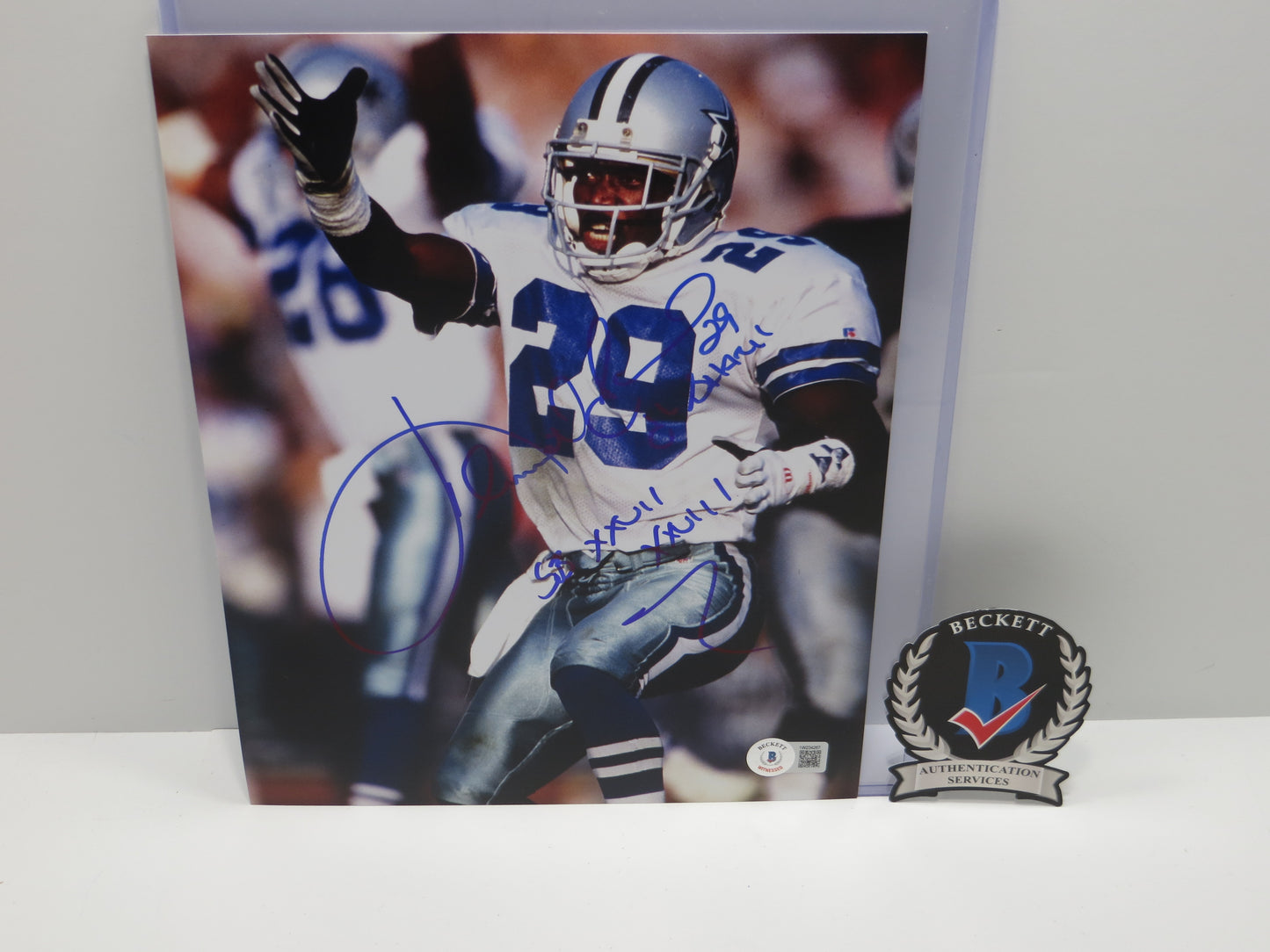 KENNY KENNETH GANT DALLAS COWBOYS SIGNED 8x10 PHOTO w/INSCs BAS COA