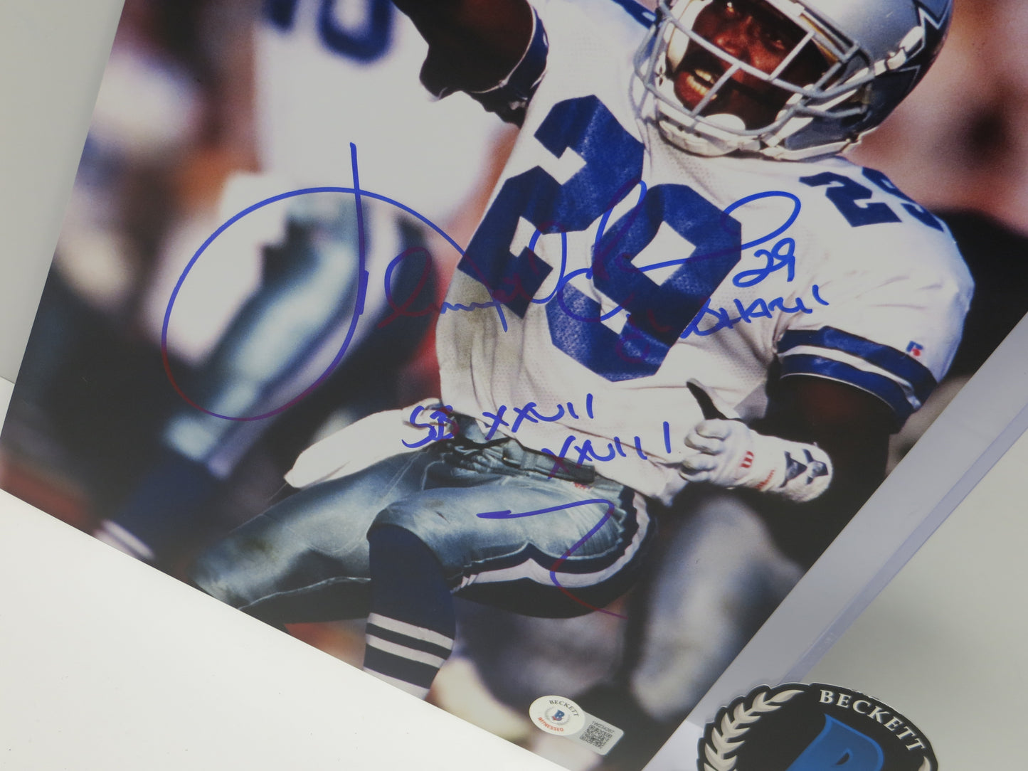 KENNY KENNETH GANT DALLAS COWBOYS SIGNED 8x10 PHOTO w/INSCs BAS COA