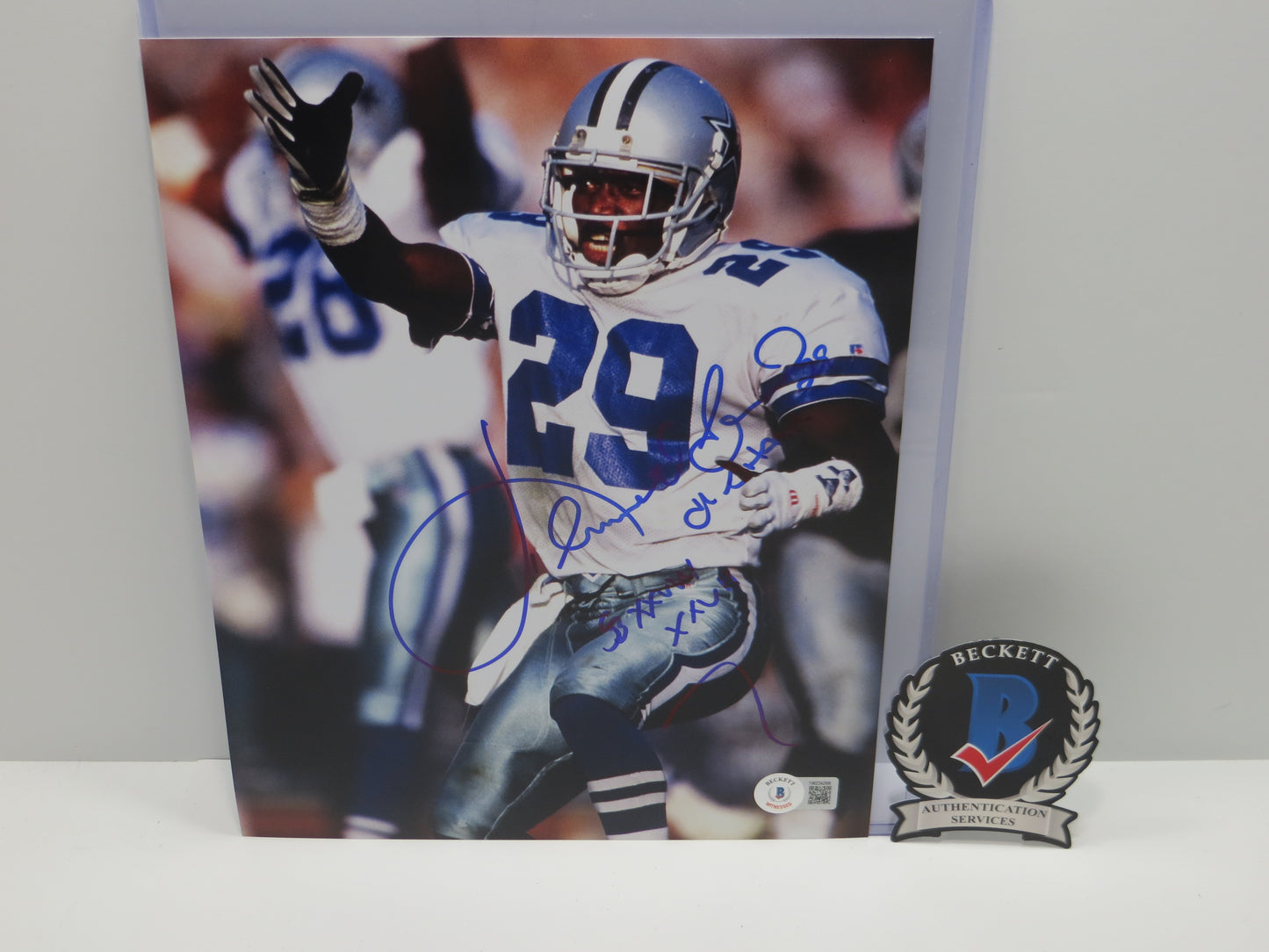 KENNY KENNETH GANT DALLAS COWBOYS SIGNED 8x10 PHOTO w/INSCs BAS COA