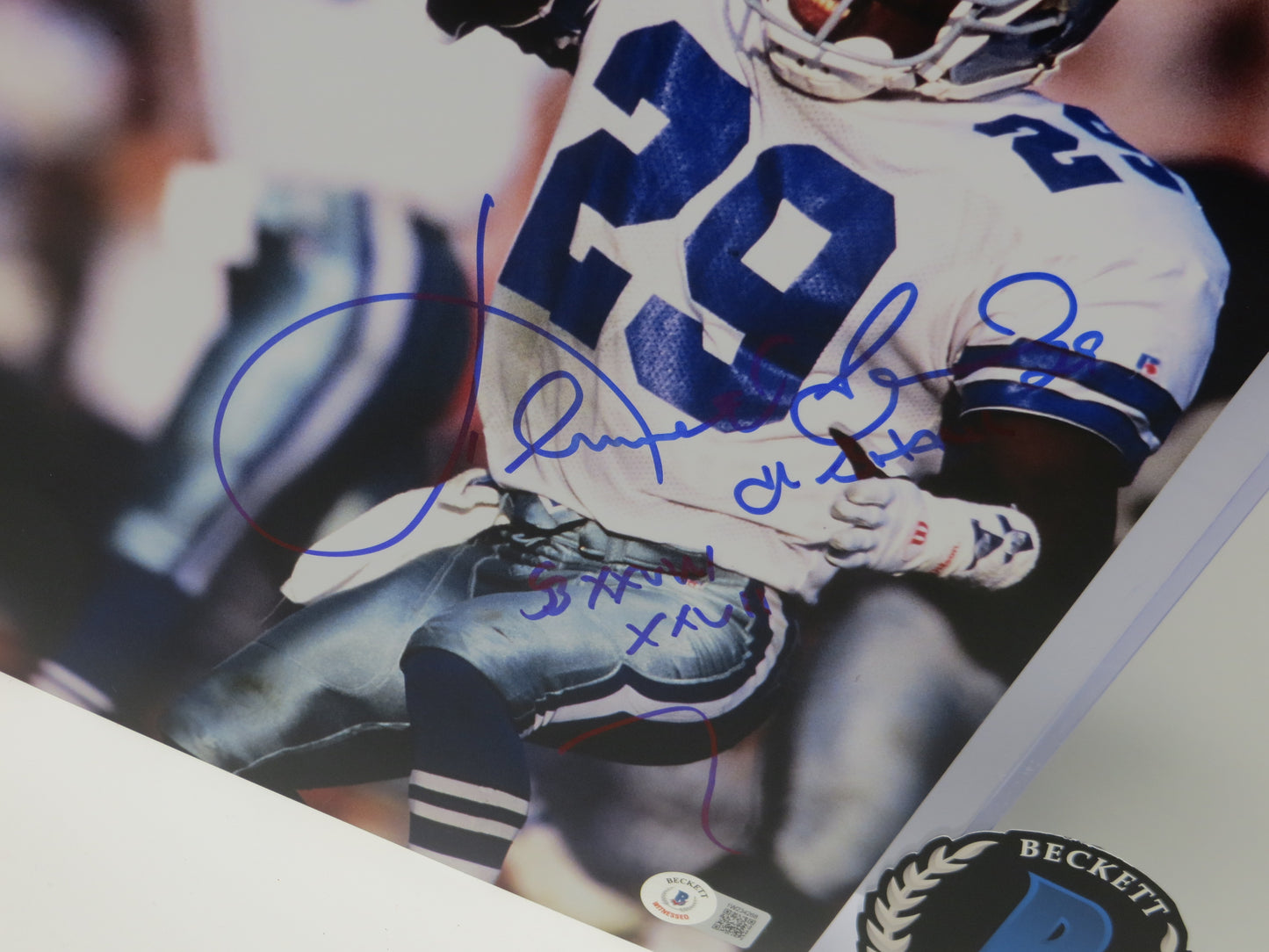 KENNY KENNETH GANT DALLAS COWBOYS SIGNED 8x10 PHOTO w/INSCs BAS COA