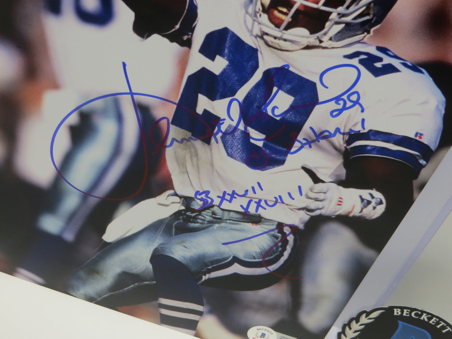 KENNY KENNETH GANT DALLAS COWBOYS SIGNED 8x10 PHOTO w/INSCs BAS COA