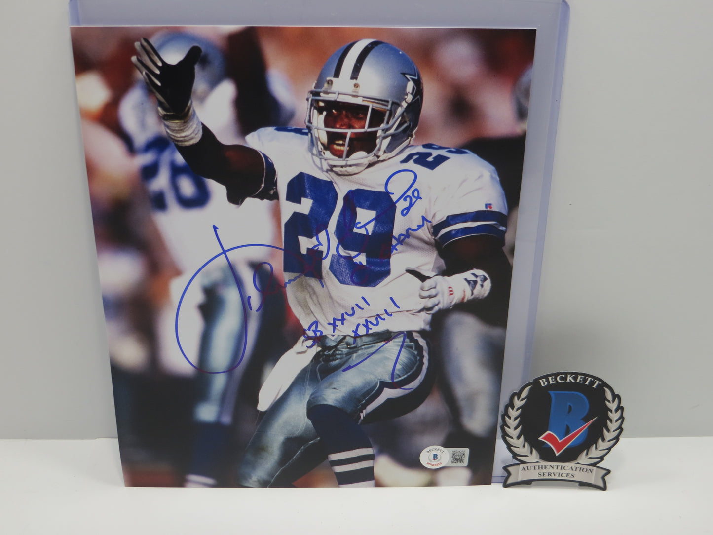 KENNY KENNETH GANT DALLAS COWBOYS SIGNED 8x10 PHOTO w/INSCs BAS COA