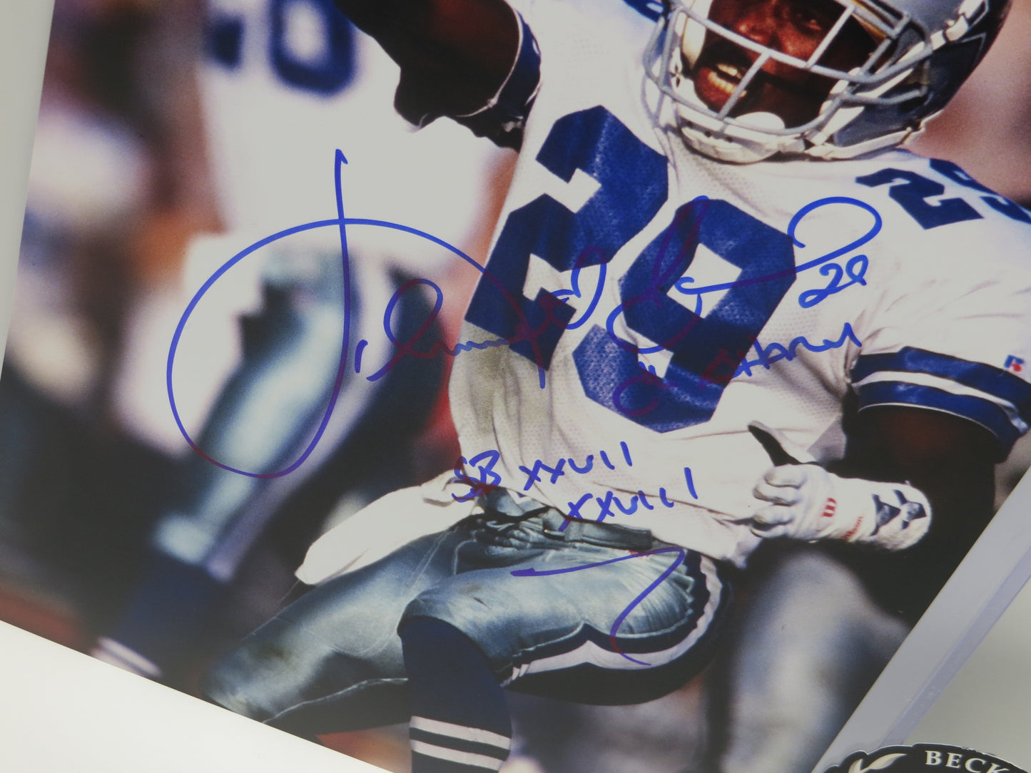 KENNY KENNETH GANT DALLAS COWBOYS SIGNED 8x10 PHOTO w/INSCs BAS COA