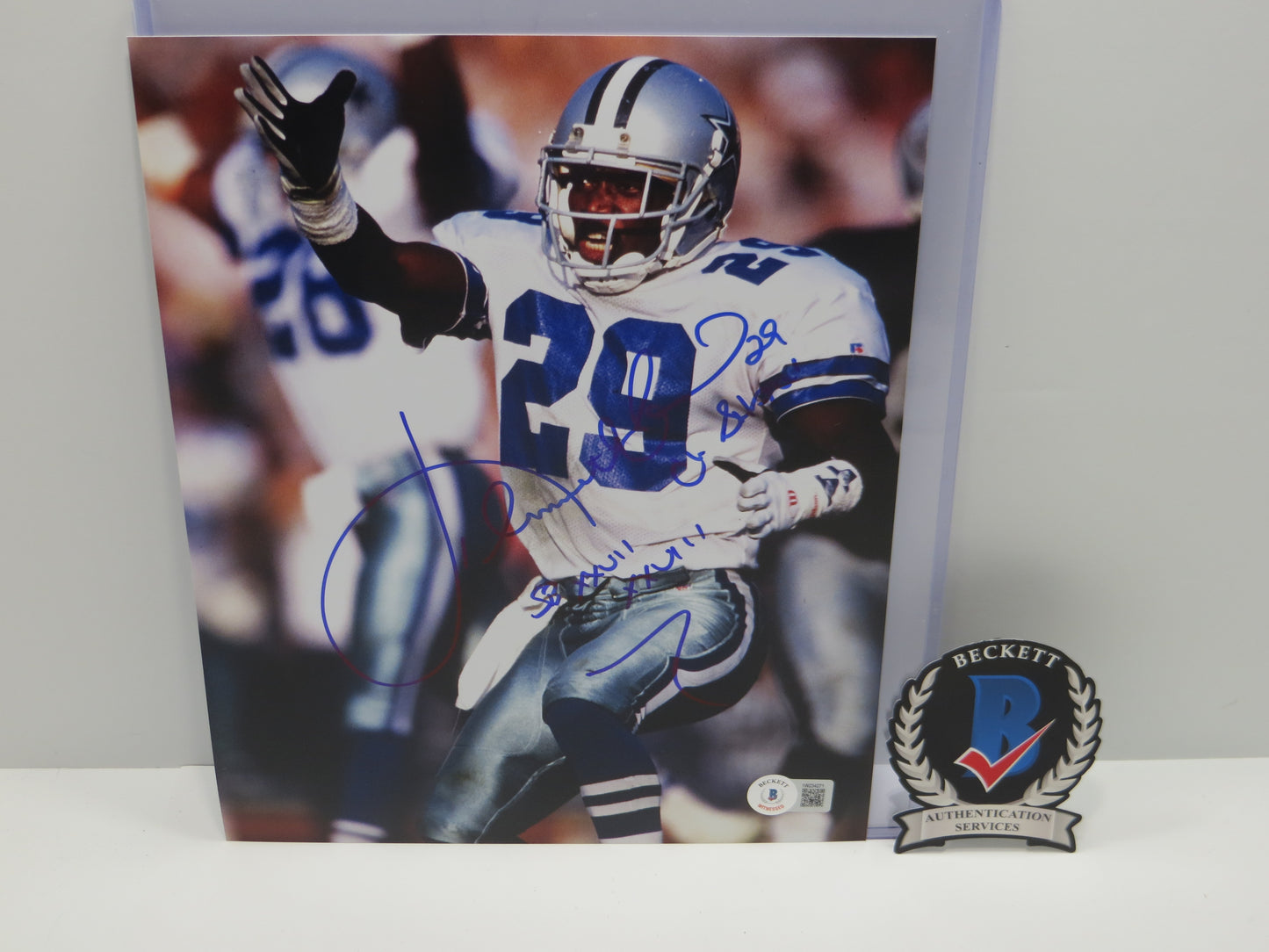 KENNY KENNETH GANT DALLAS COWBOYS SIGNED 8x10 PHOTO w/INSCs BAS COA
