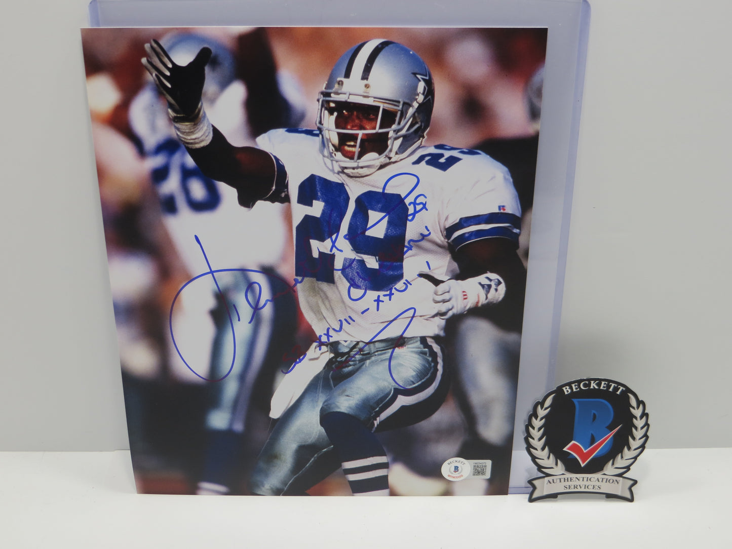 KENNY KENNETH GANT DALLAS COWBOYS SIGNED 8x10 PHOTO w/INSCs BAS COA