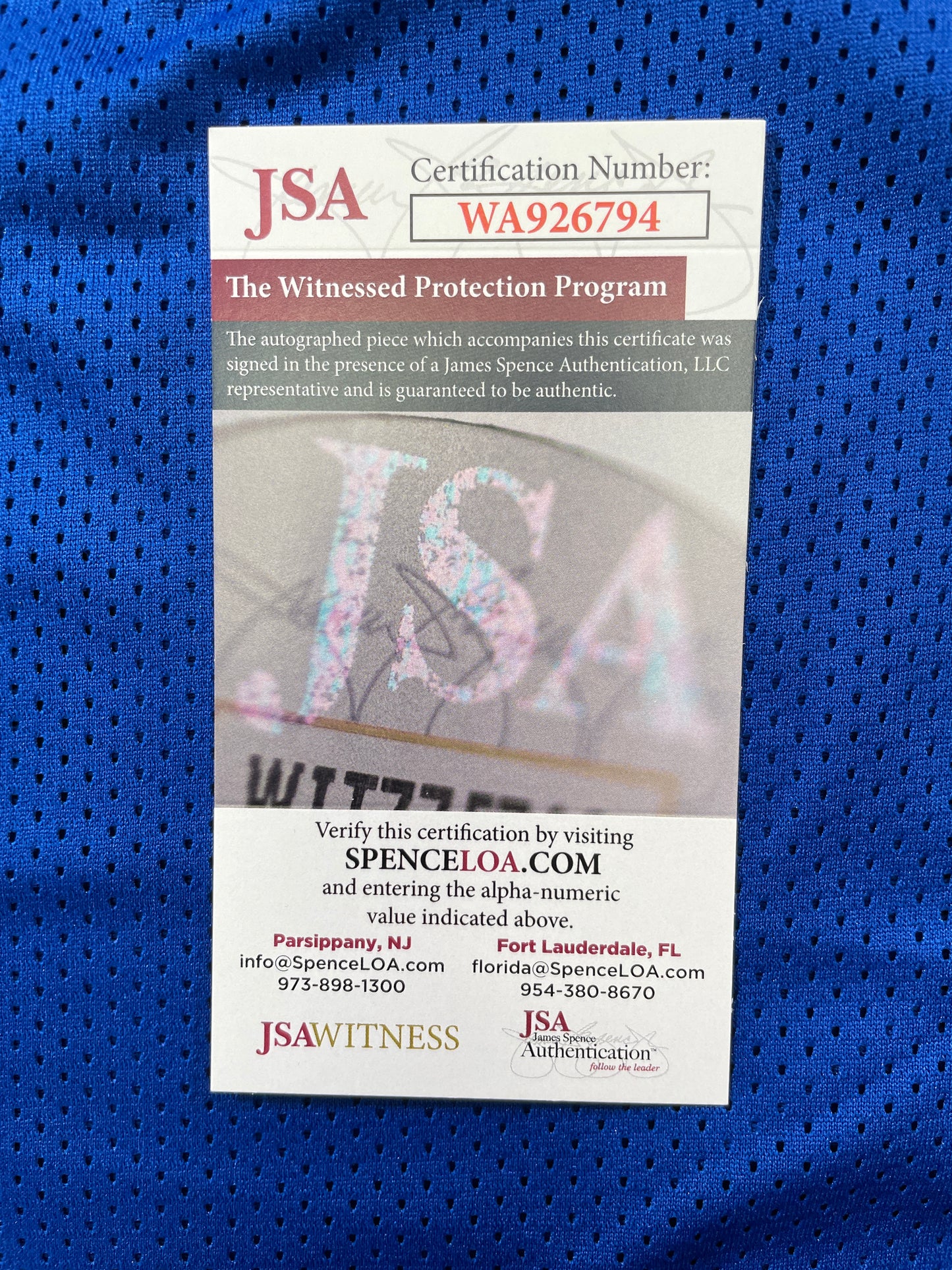 TONY DORSETT PITT PANTHERS SIGNED JERSEY Dallas Cowboys XL JSA COA