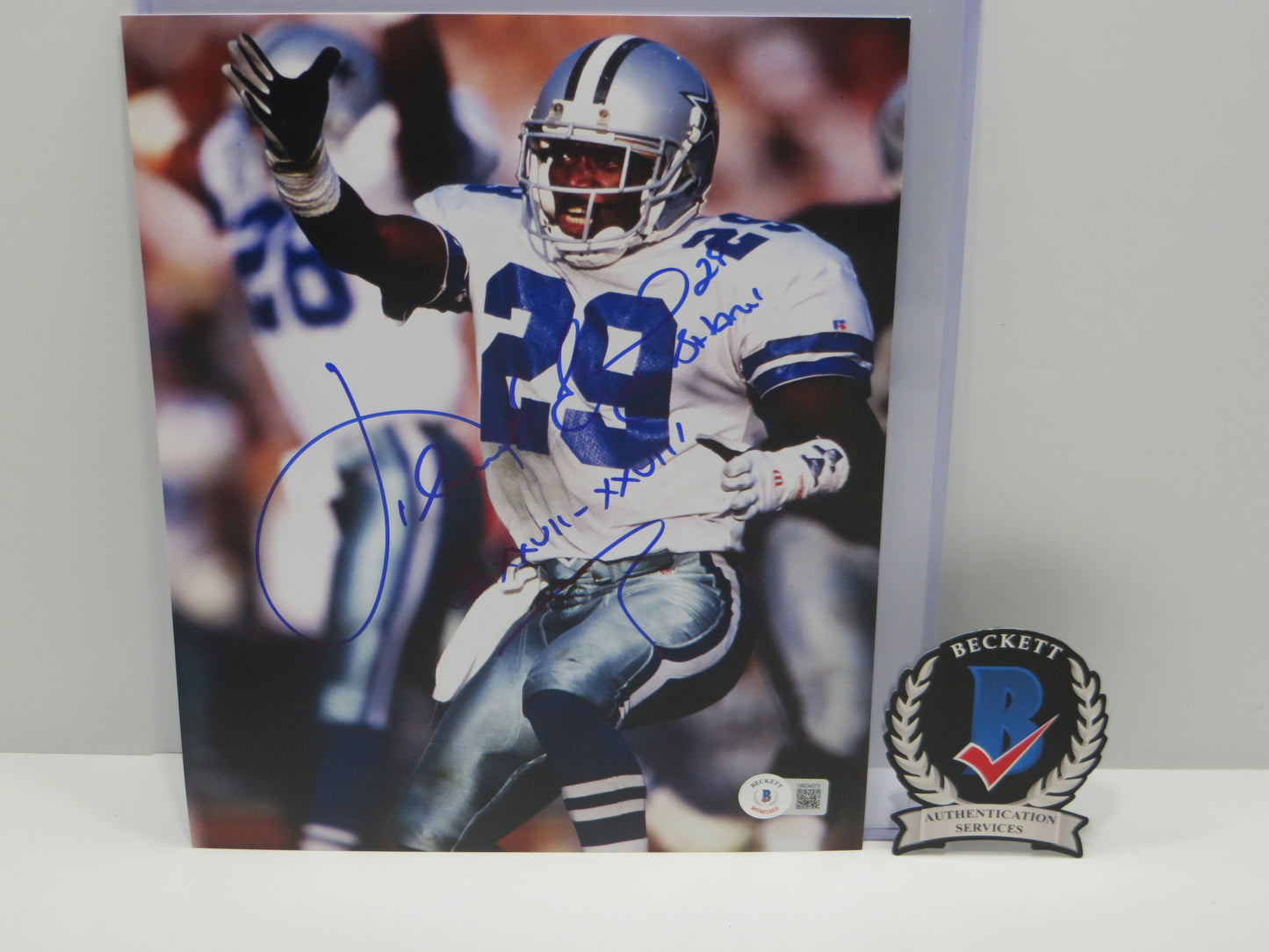 KENNY KENNETH GANT DALLAS COWBOYS SIGNED 8x10 PHOTO w/INSCs BAS COA