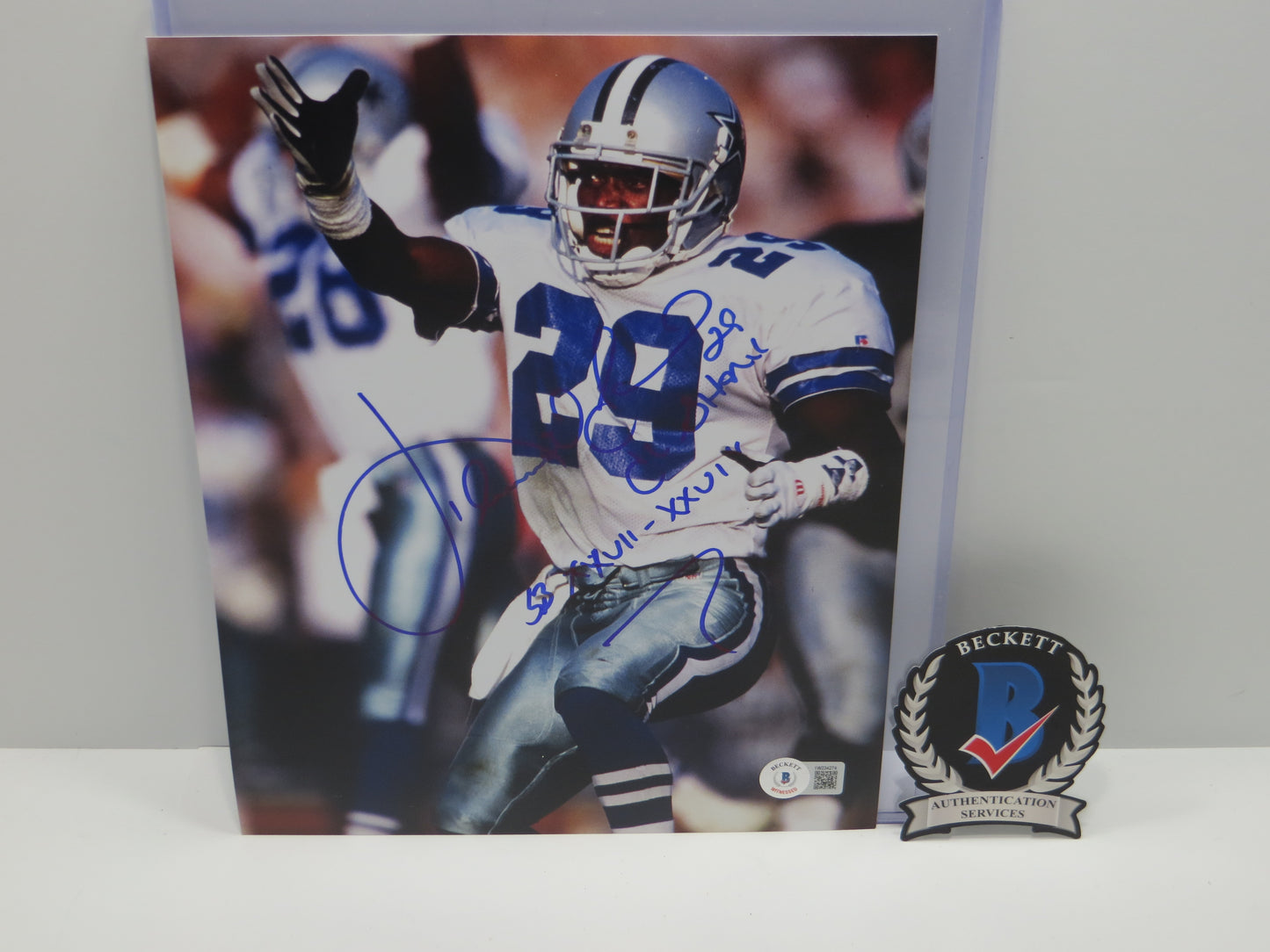 KENNY KENNETH GANT DALLAS COWBOYS SIGNED 8x10 PHOTO w/INSCs BAS COA