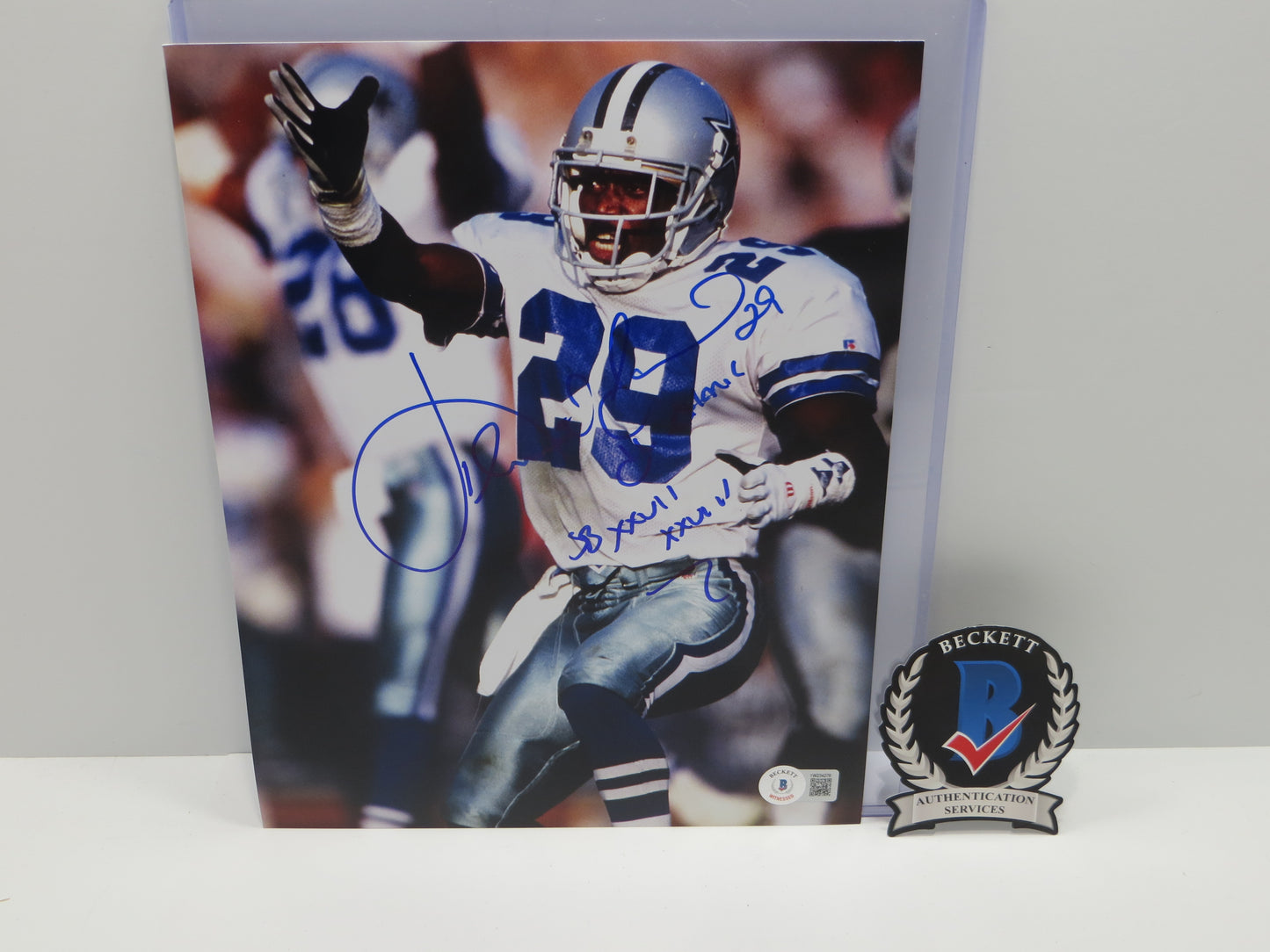 KENNY KENNETH GANT DALLAS COWBOYS SIGNED 8x10 PHOTO w/INSCs BAS COA